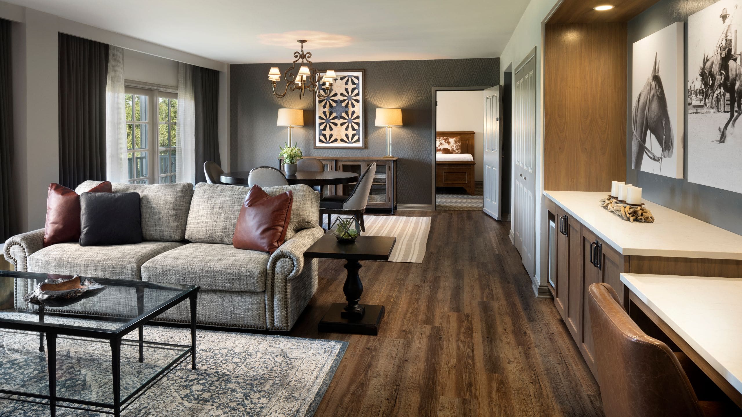 Hyatt Regency Hill Country Resort and Spa Vip Suite Living Room Into Dining Area