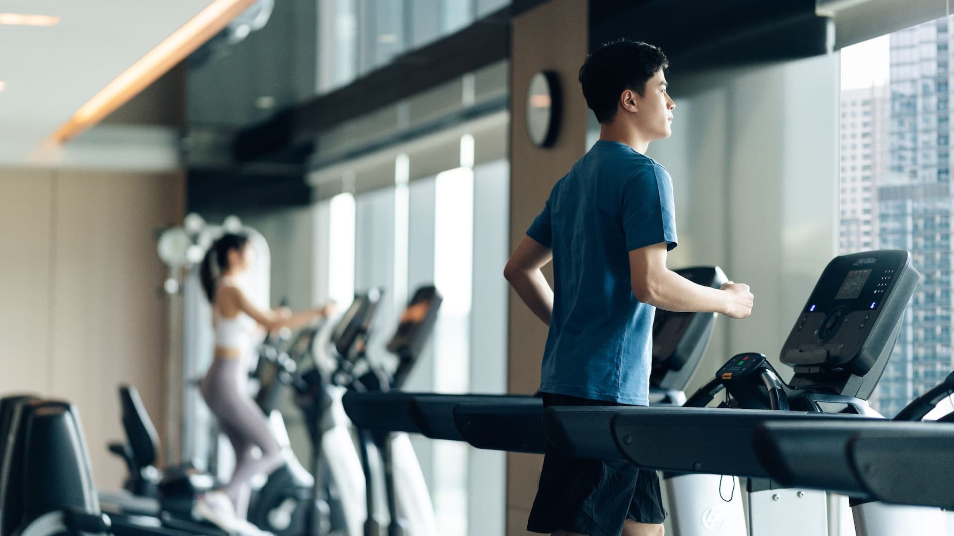 Hyatt Place HP_P0498 Fitness Center Man Treadmill