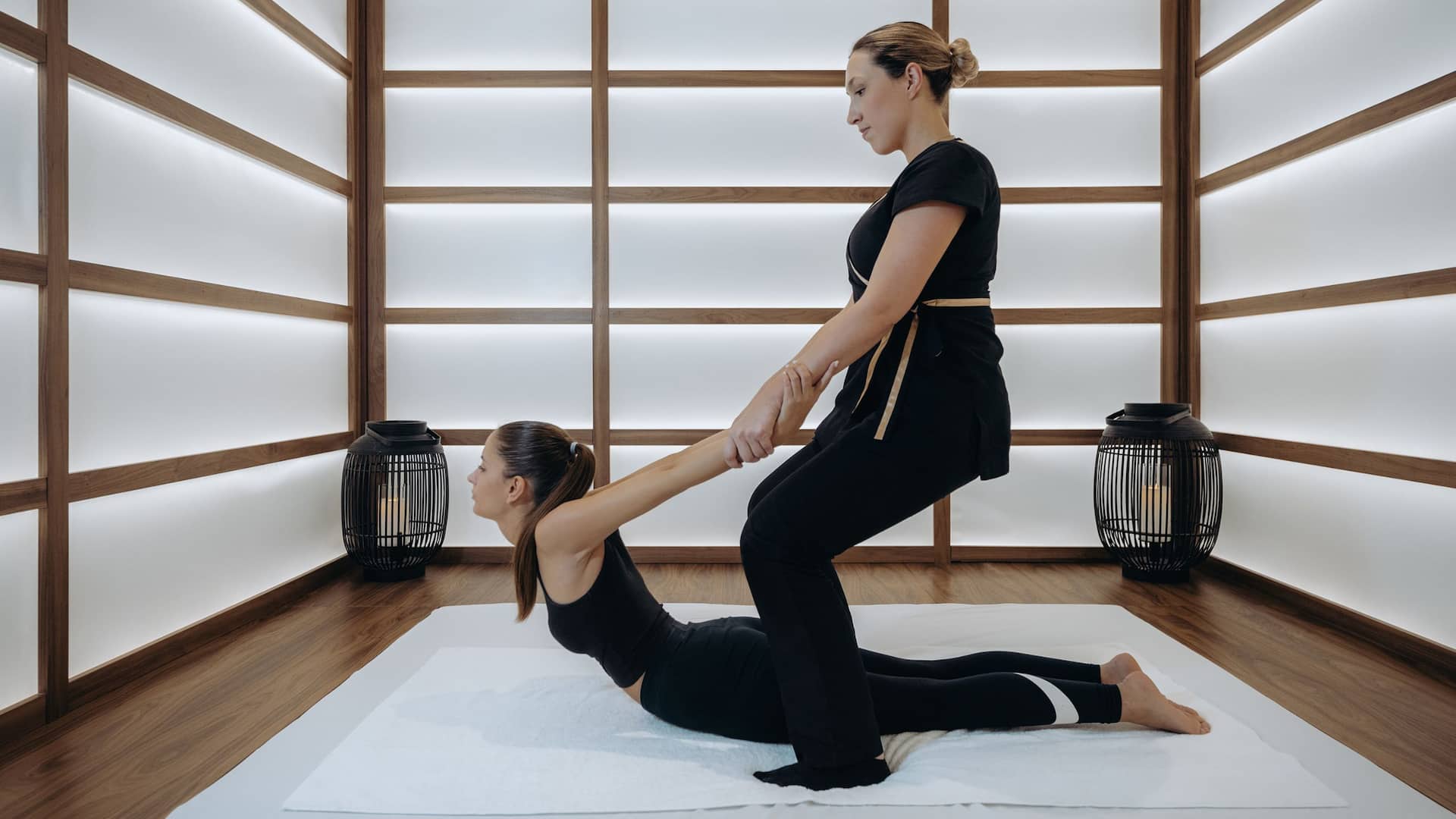 Hyatt Regency Lisbon Serenity Spa Woman Stretch