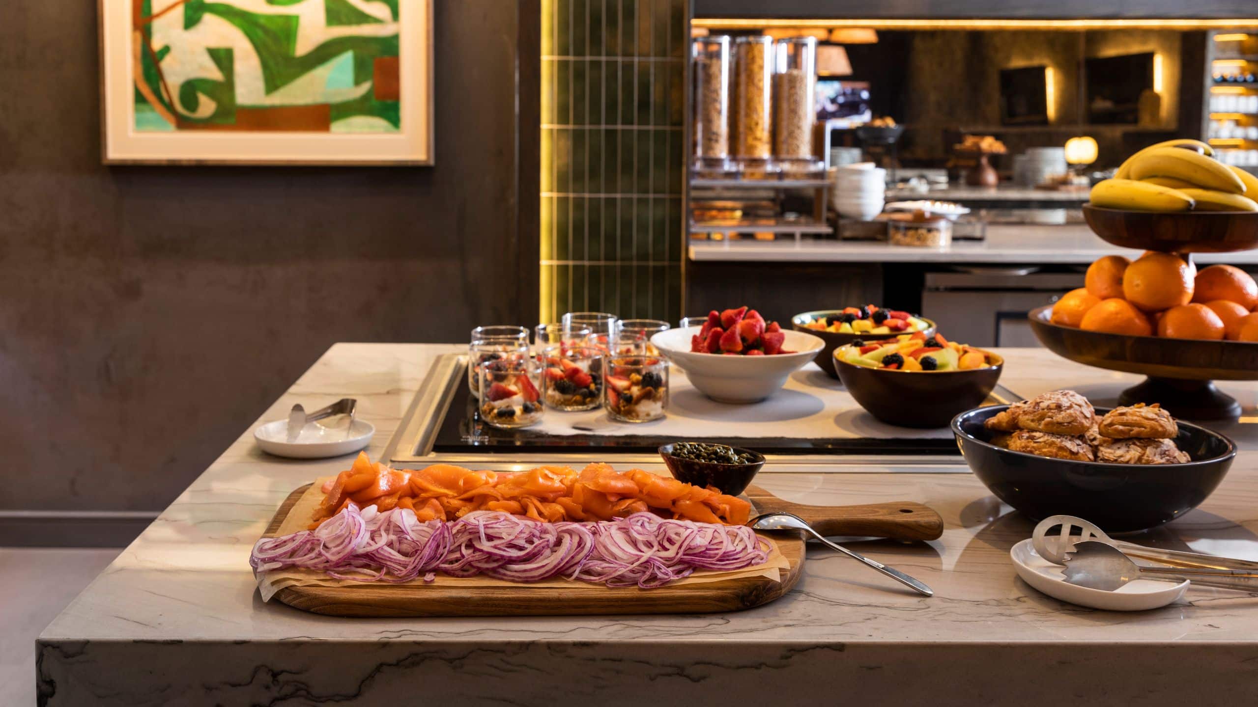 Thompson Central Park New York Upper Stories Lounge Breakfast Spread