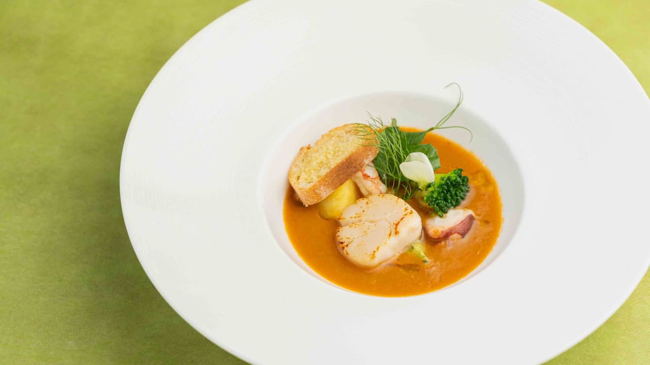 Hyatt Regency Hakone Resort & Spa|  Sautéed Scallops With Bouillabaisse Sauce