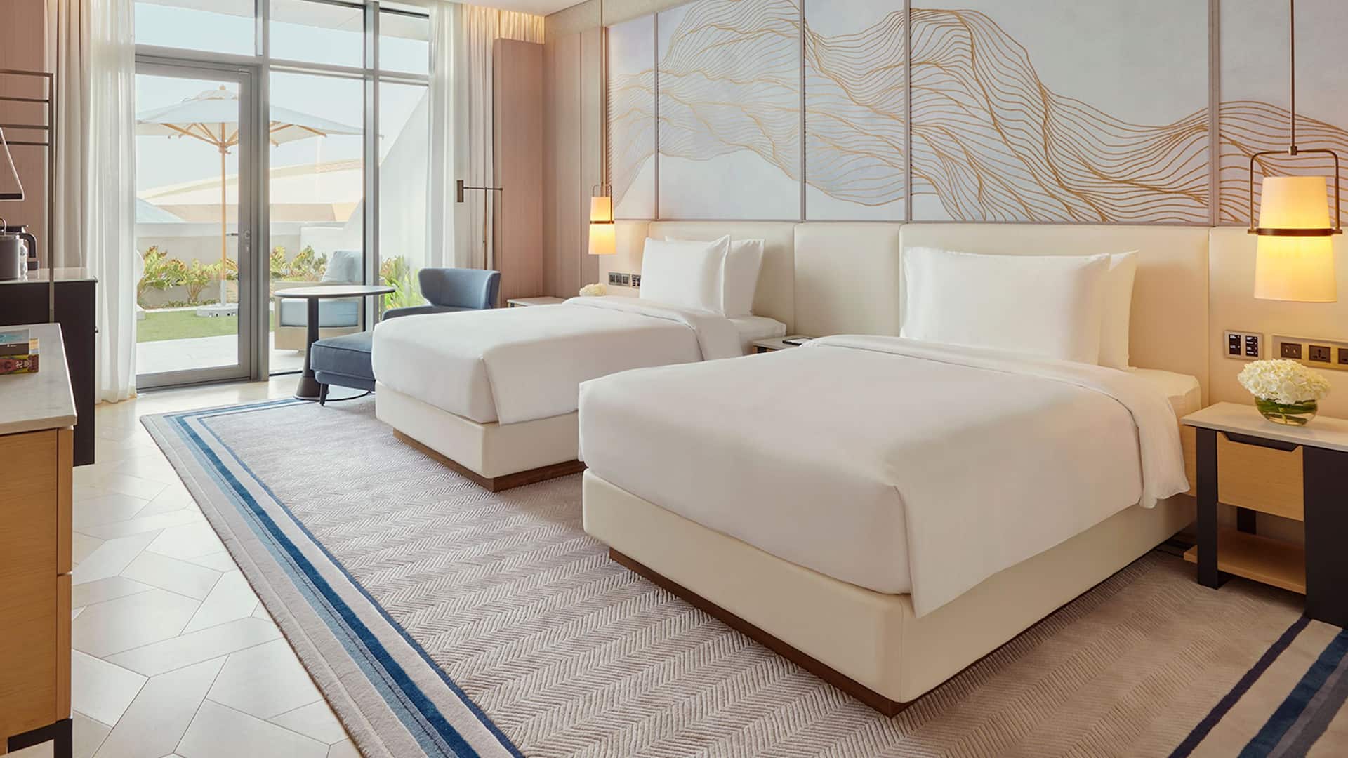 Grand Hyatt Kuwait Grand Deluxe Twin Room Beds