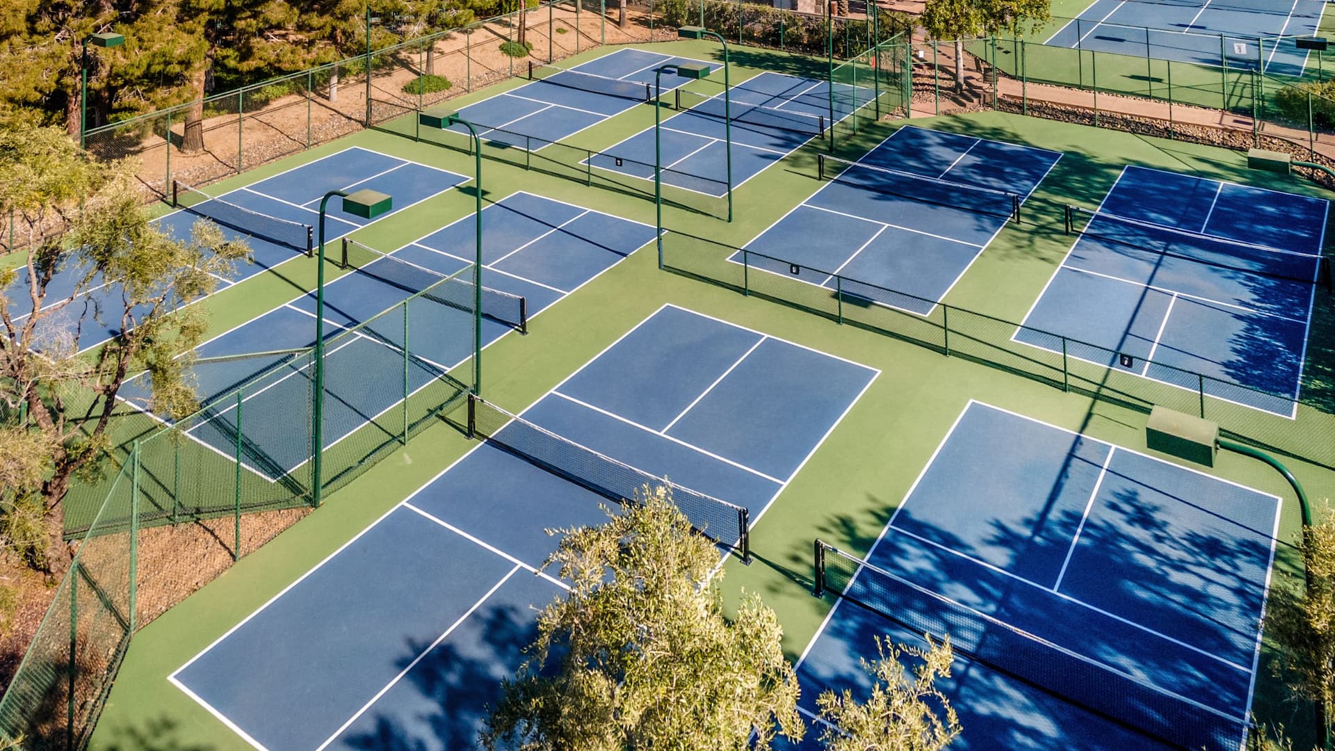 Hyatt Regency Scottsdale Resort & Spa at Gainey Ranch Pickleball Court Overhead