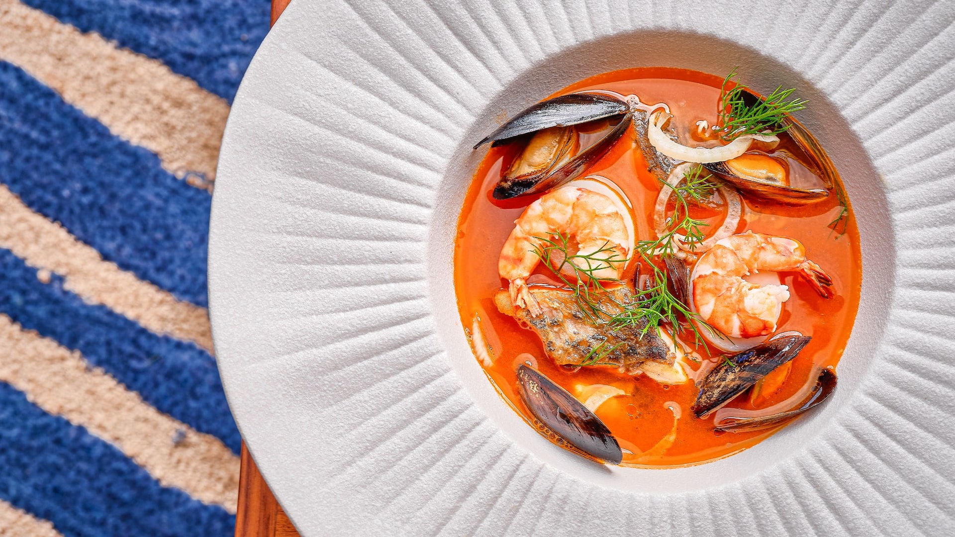 Hyatt Regency Danang Resort and Spa Seafood Soup Detail Aerial