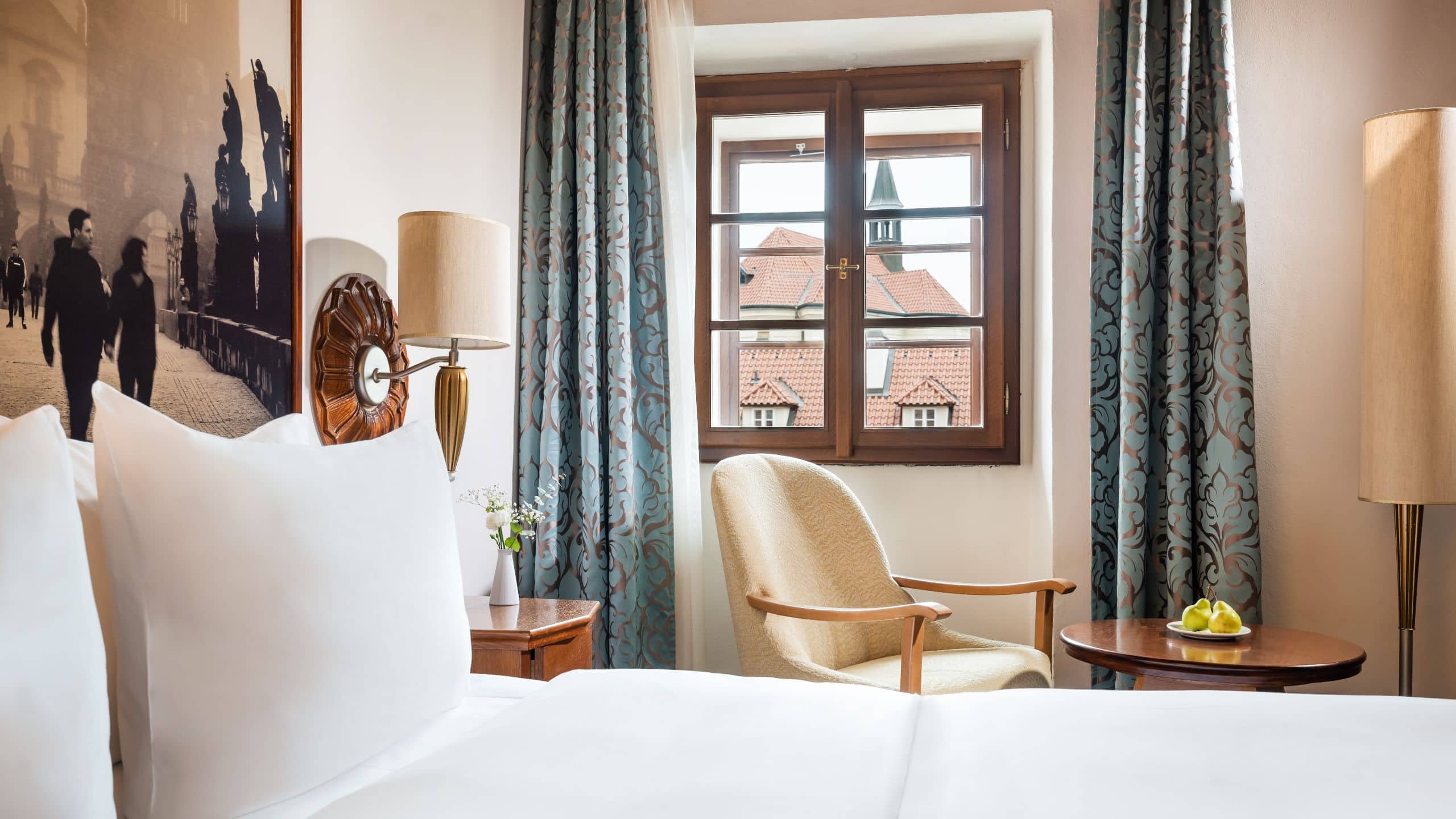Lindner Hotel Prague Castle One King Bed with Monastery View Deluxe Chair