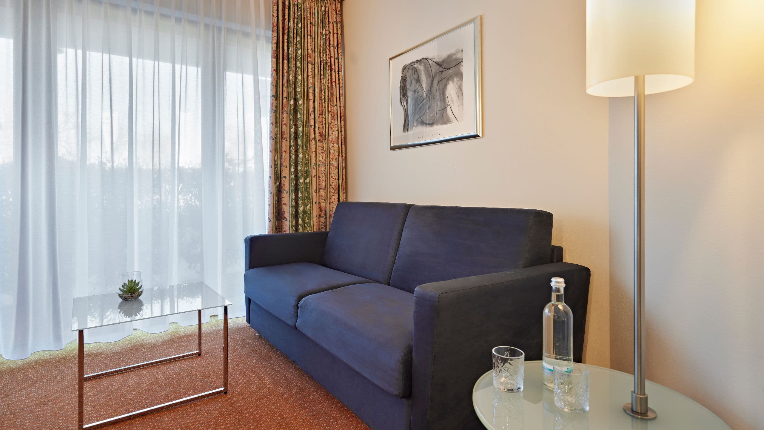 4 of 5 Lindner Hotel BayArena One King Bed Accessible Shower Sofa