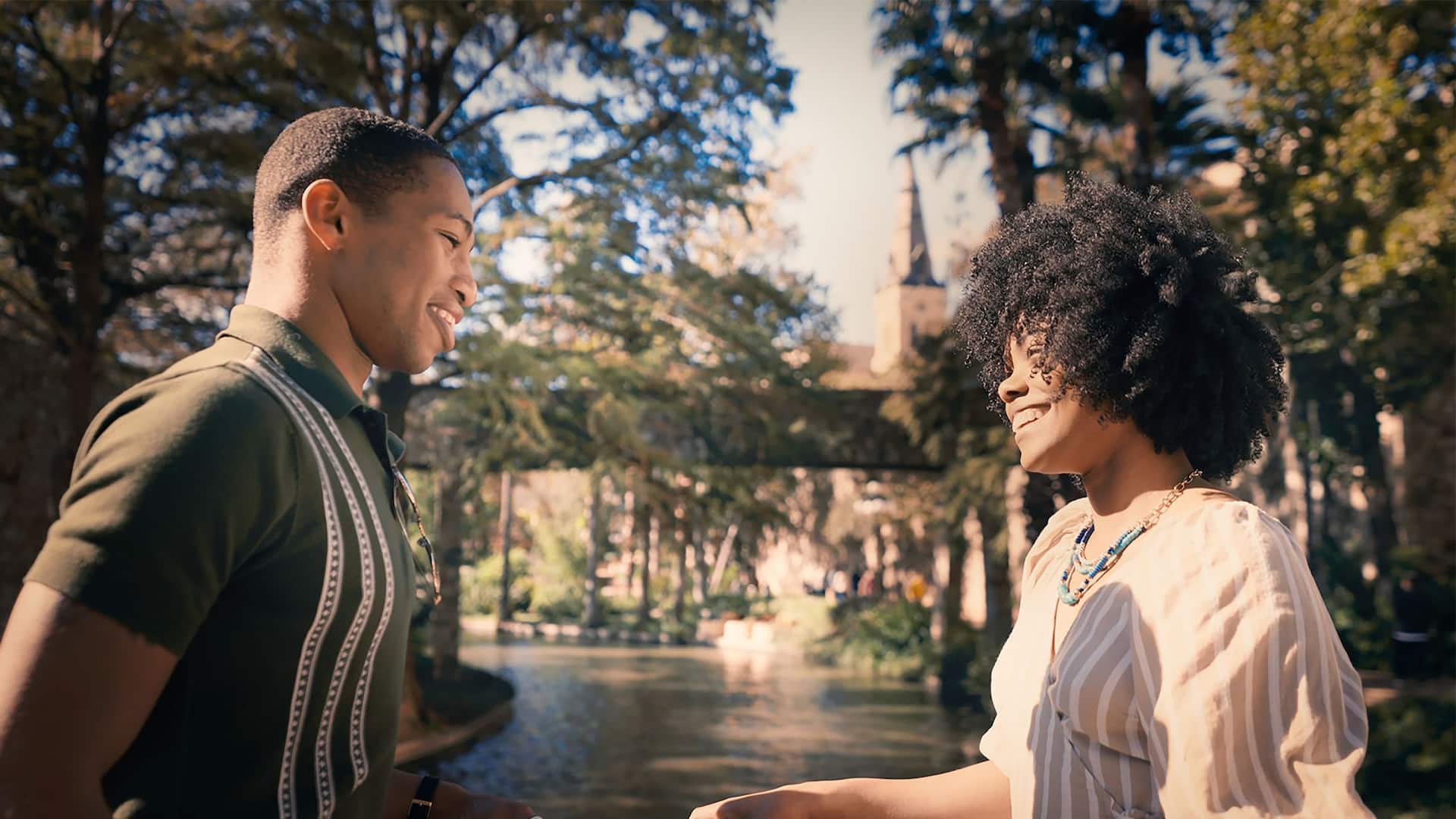 Grand Hyatt San Antonio River Walk Riverwalk Couple Close-Up