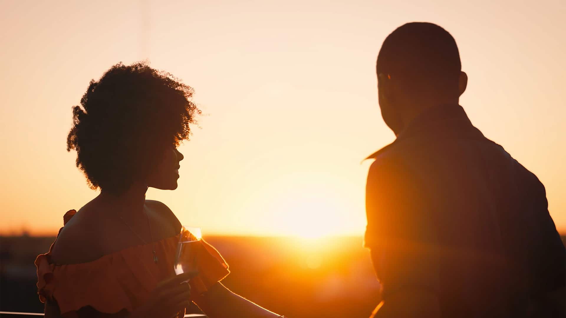 Grand Hyatt San Antonio River Walk Couple Sunset View