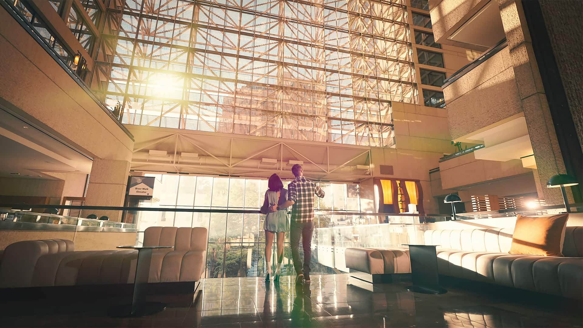 Hyatt Regency San Antonio Riverwalk Lobby Couple