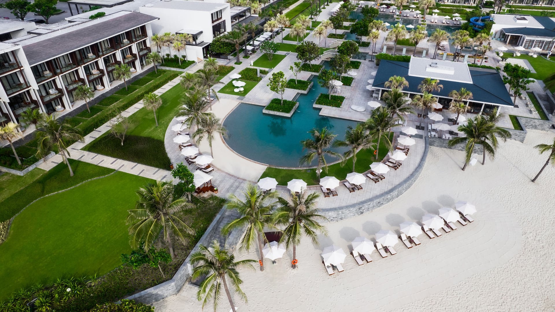 Hyatt Regency Danang Resort and Spa Aerial Pool Beach