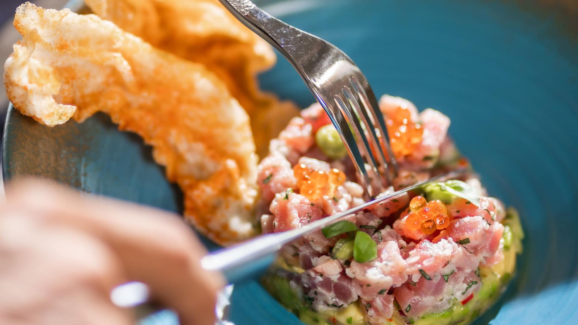 Hyatt Regency Danang Resort and Spa Tuna Tartar Utensils