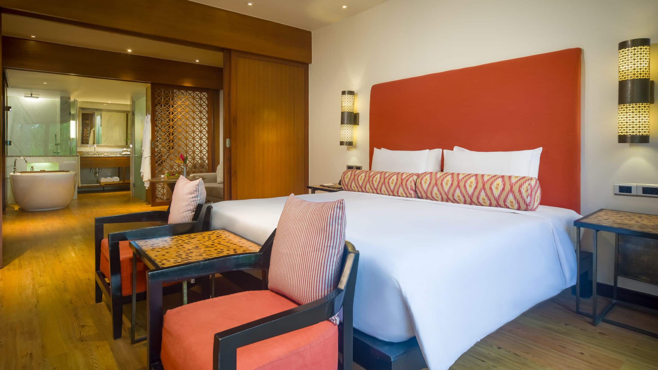 Alila Diwa Goa King Bed Terrace Room Bathtub