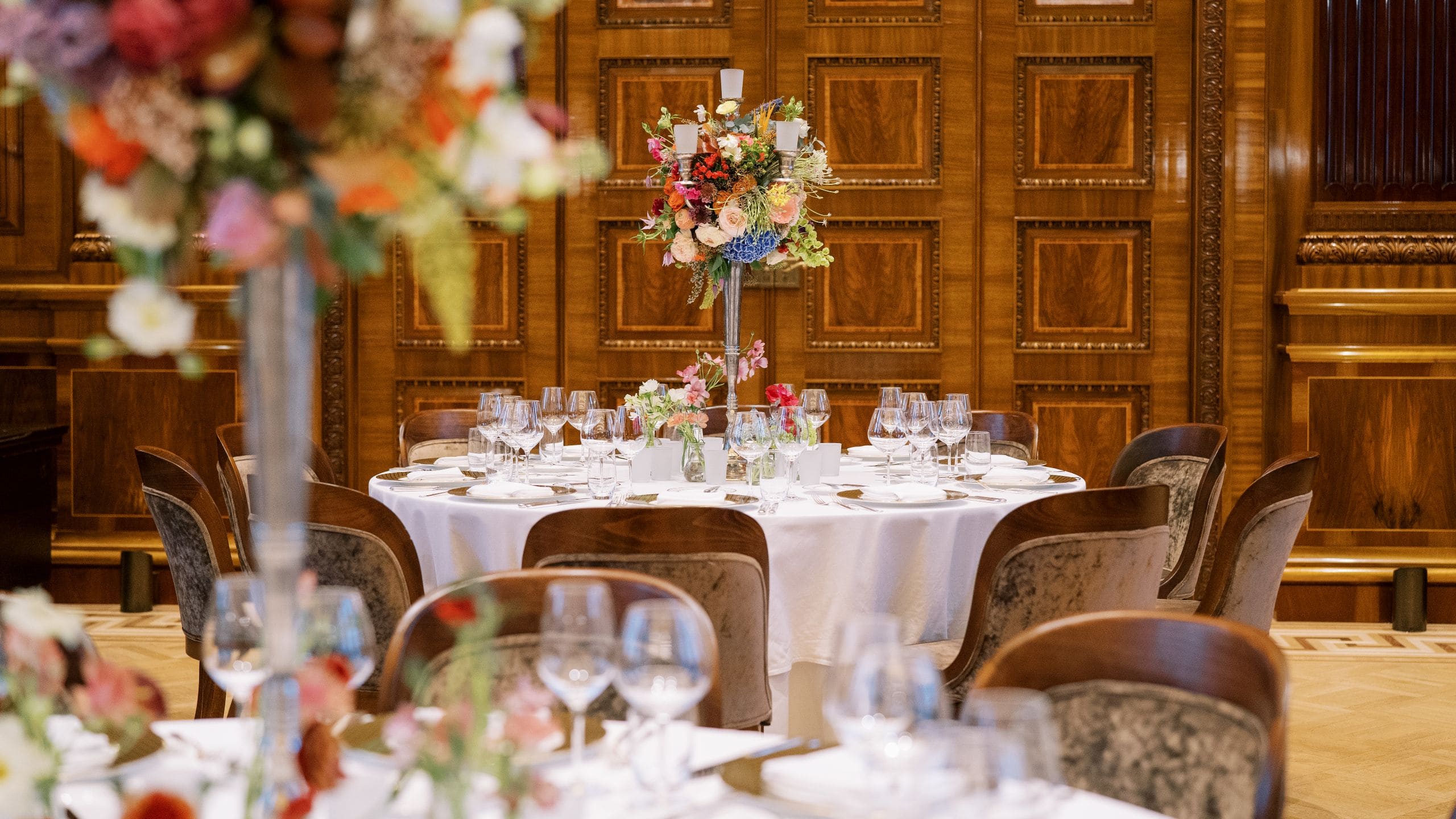 Park Hyatt Vienna Wedding Setup Grand Salon Close Up