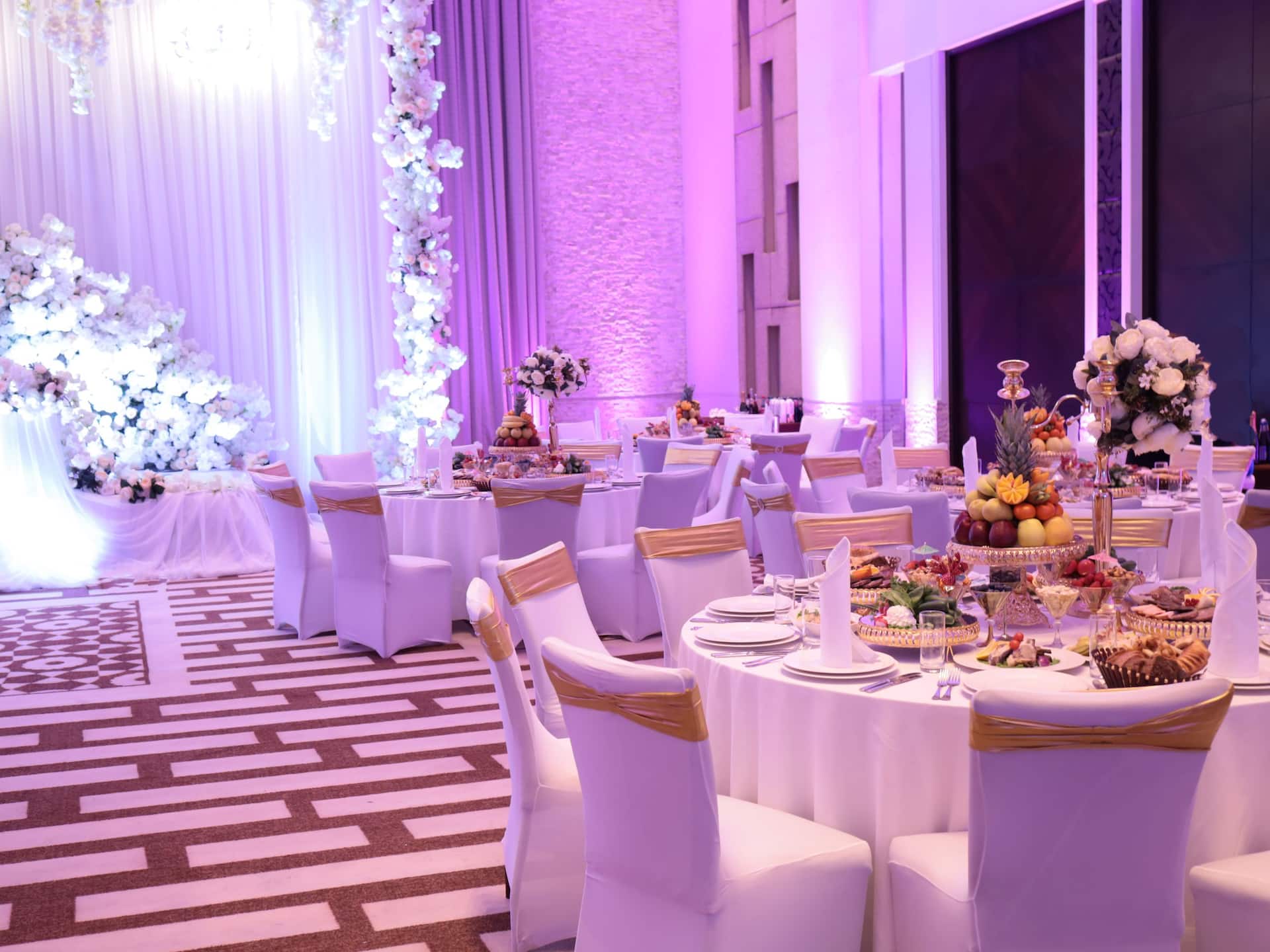 Hyatt Regency Dushanbe Ballroom Wedding Reception Setup