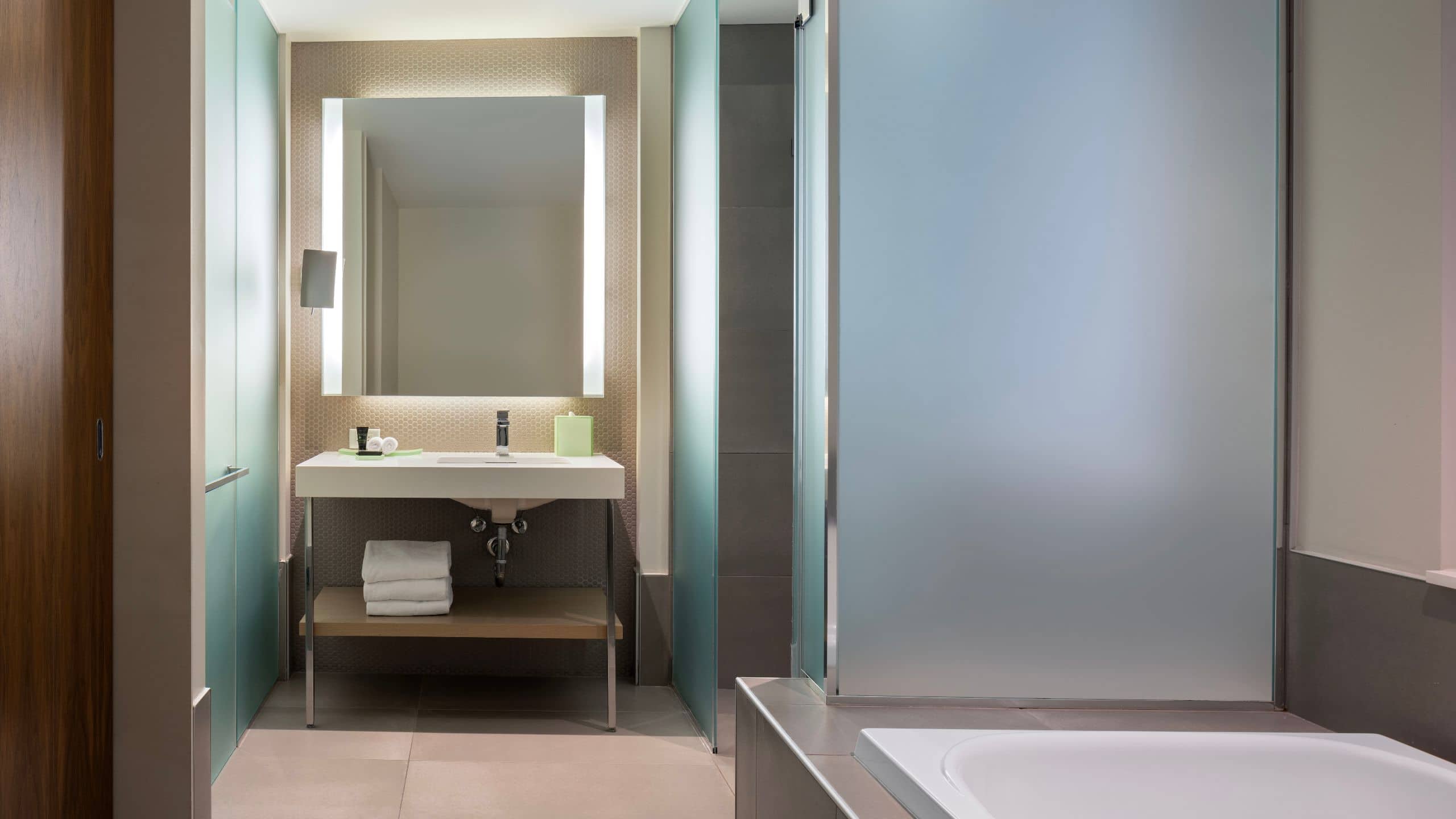 2 of 3 Hyatt Centric The Loop Chicago Two Queen Beds Deluxe Bathroom