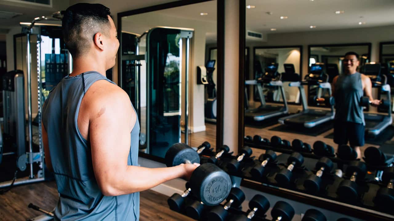 Guest Lifting Weights