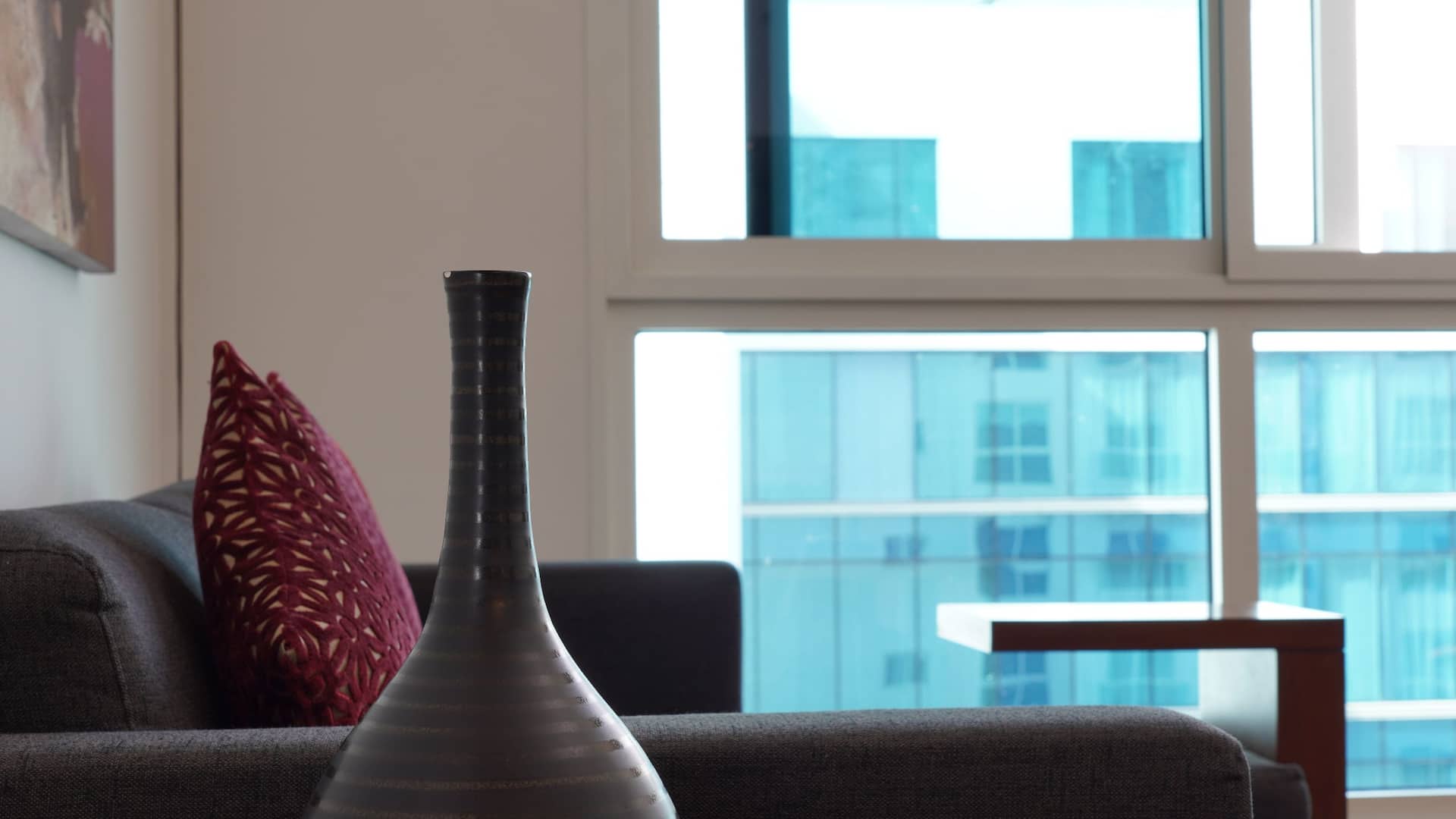 Hyatt Place Dubai Al Rigga One Bedroom Apartment Living Area Details