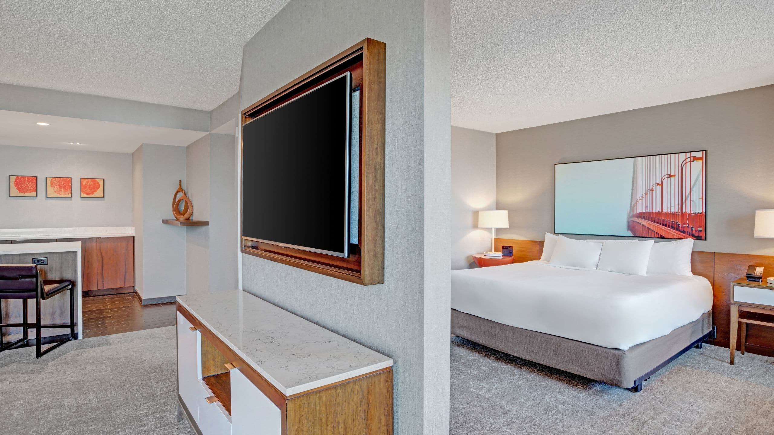 Hyatt Regency San Francisco Airport Bayview Suite Tv Partition