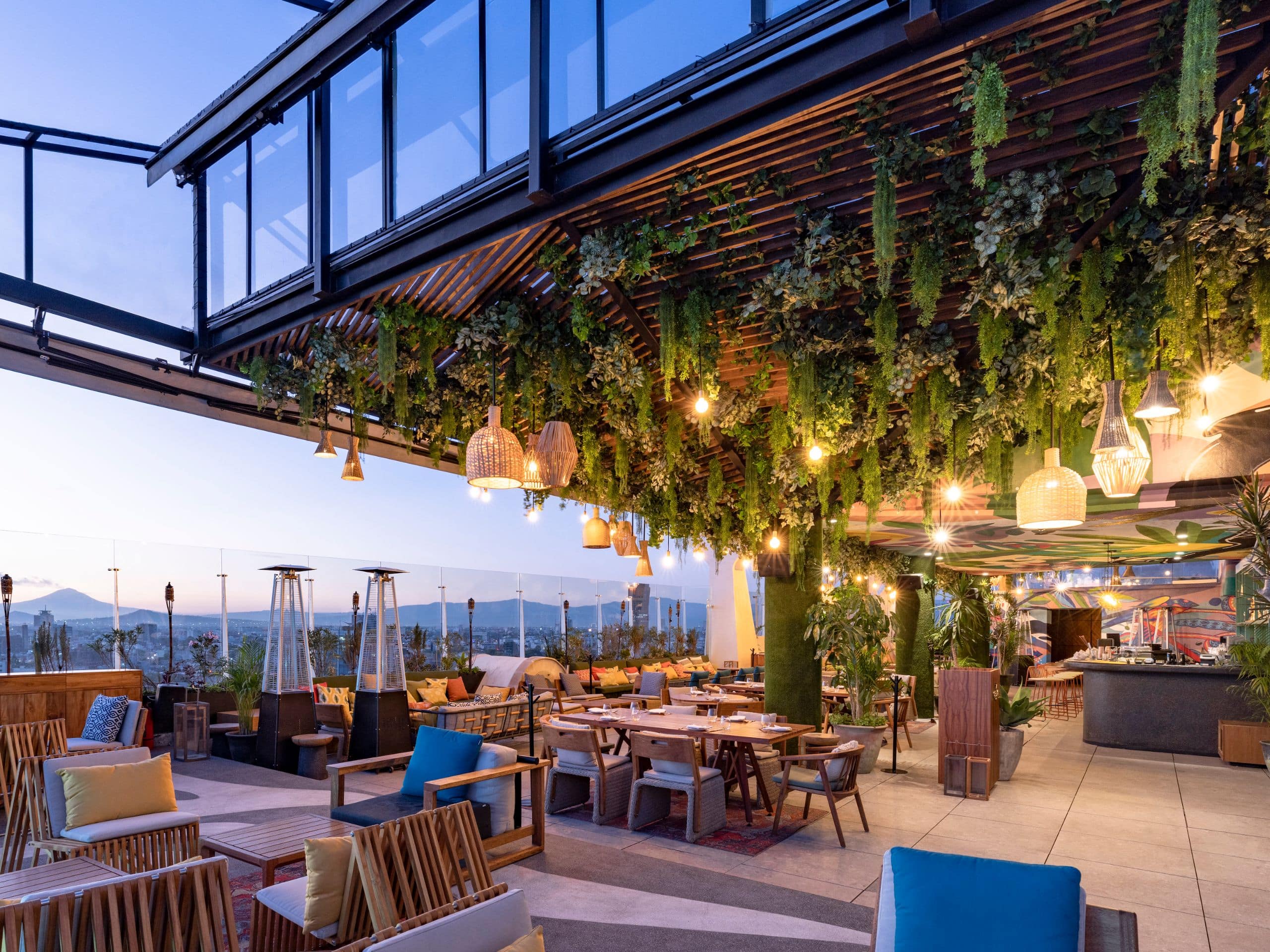 Andaz Mexico City Condesa Cabuya Rooftop View Day Seating