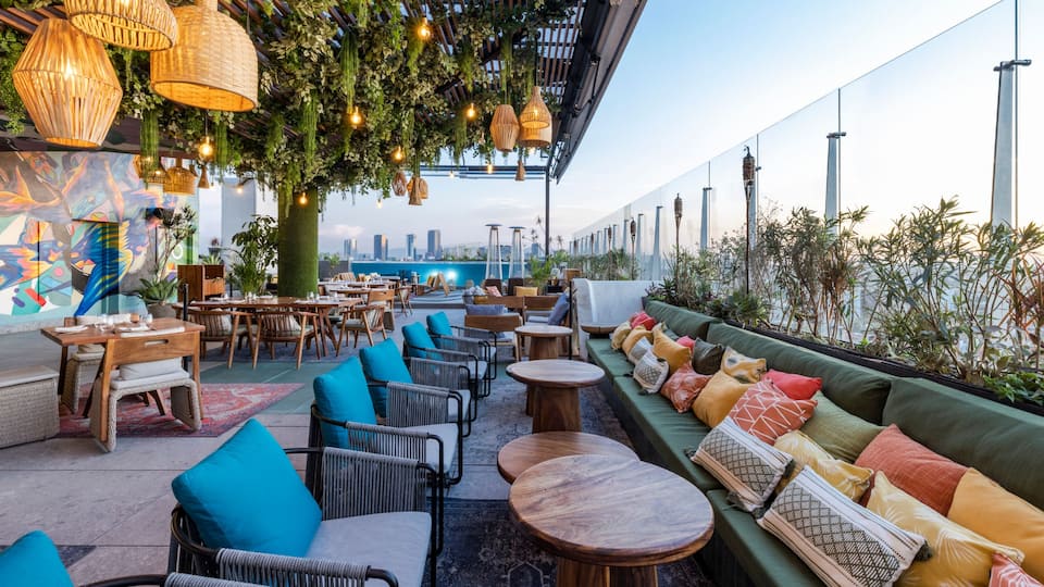 Andaz Mexico City Condesa Cabuya Rooftop Daytime Seating Area