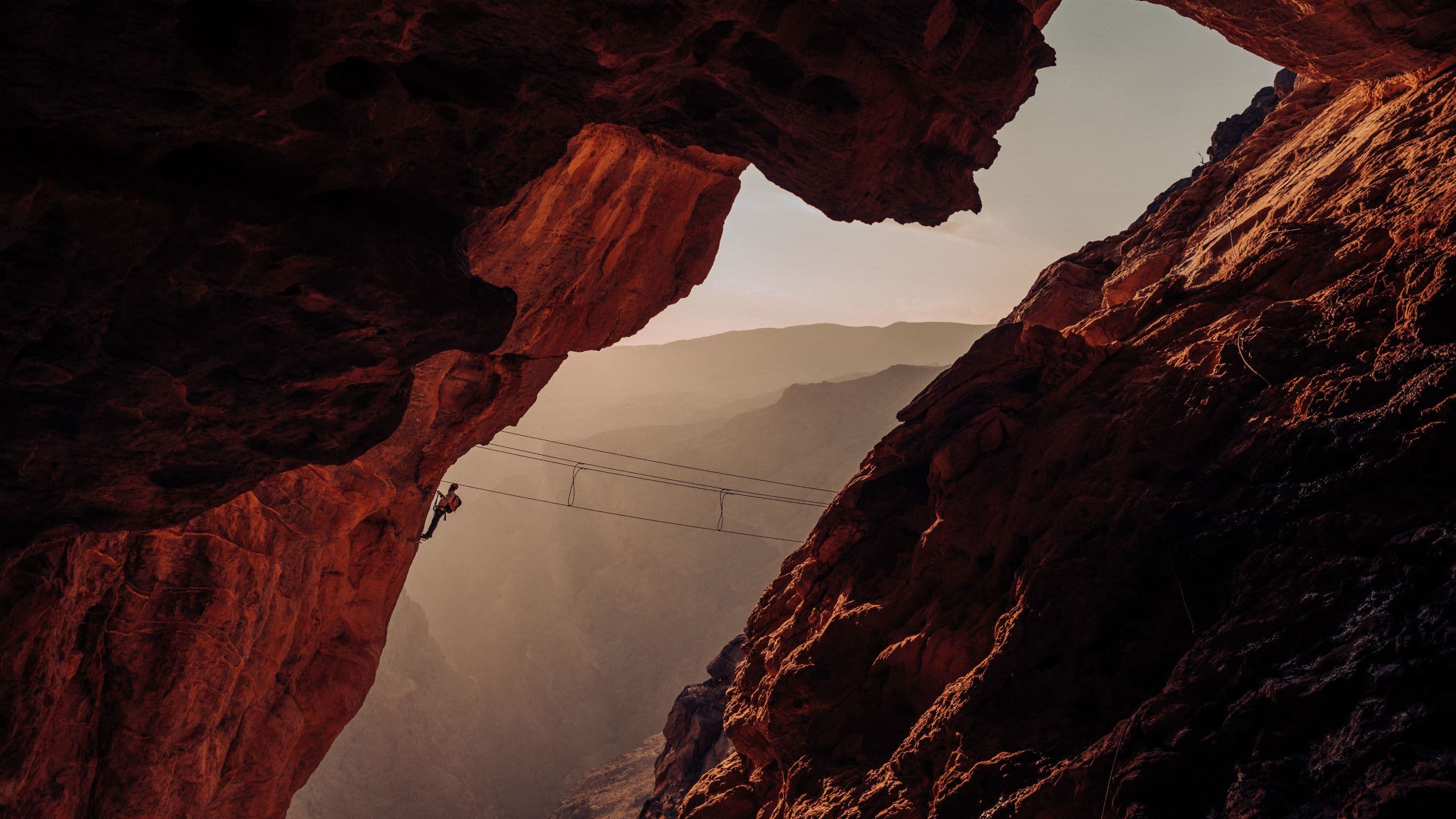 Alila Jabal Akhdar Ropes Climbing Cliff