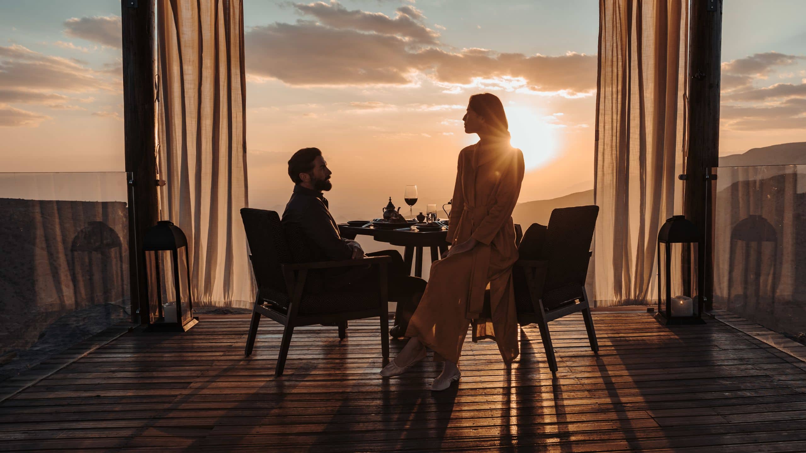 Alila Jabal Akhdar Cliff Top Dining Sunset