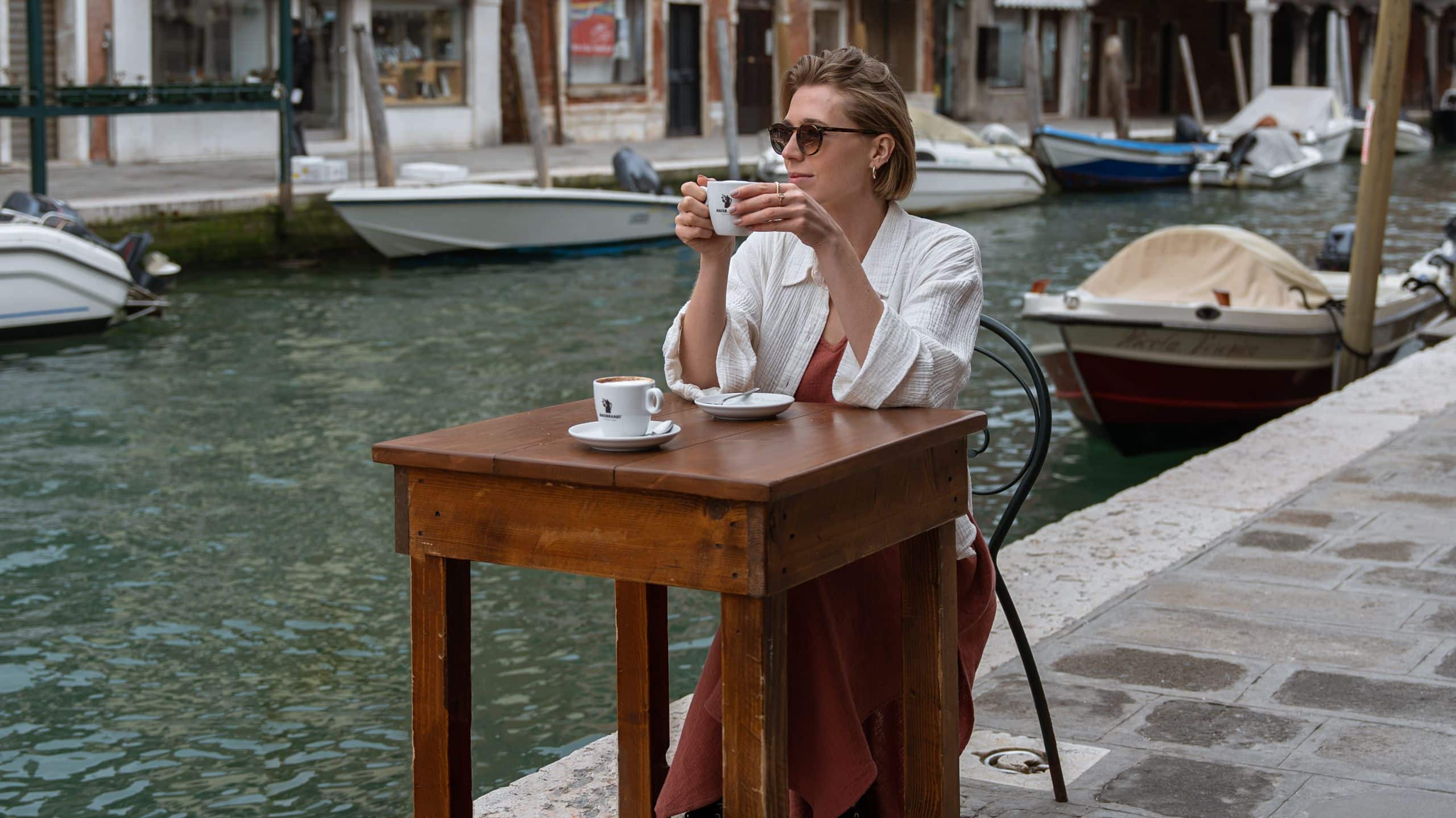 Hyatt Centric Murano Venice Venice Drinking Coffee Canal Murano