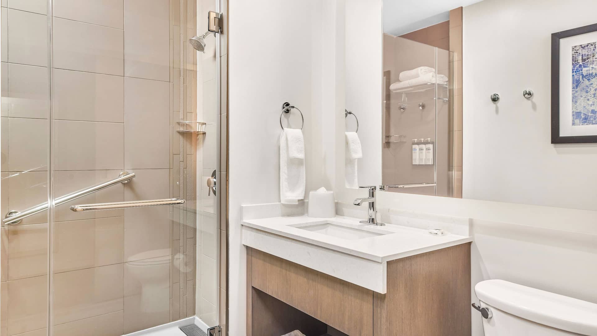 2 of 3 Hyatt House Houston Medical Center Standard Bathroom