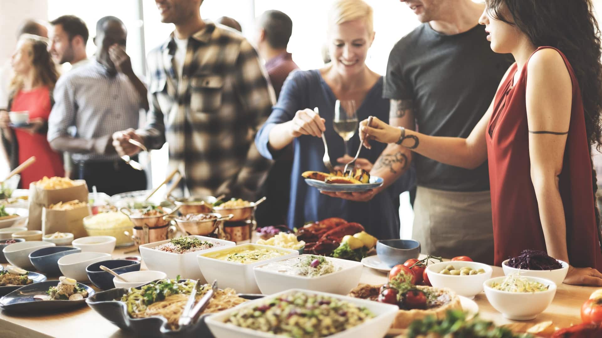 Hyatt Regency Sonoma Wine Country Guests Sharing Banquet Dish