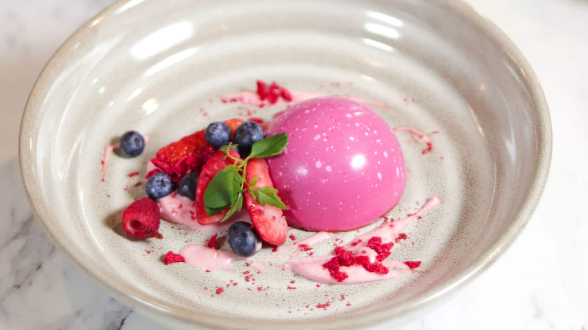 Hyatt Regency JFK Airport at Resorts World New York Dessert Raspberry Mousse Cheesecake
