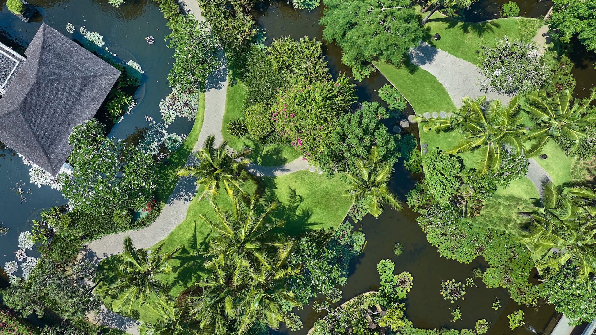 Hyatt Regency Bali Aerial Pond View