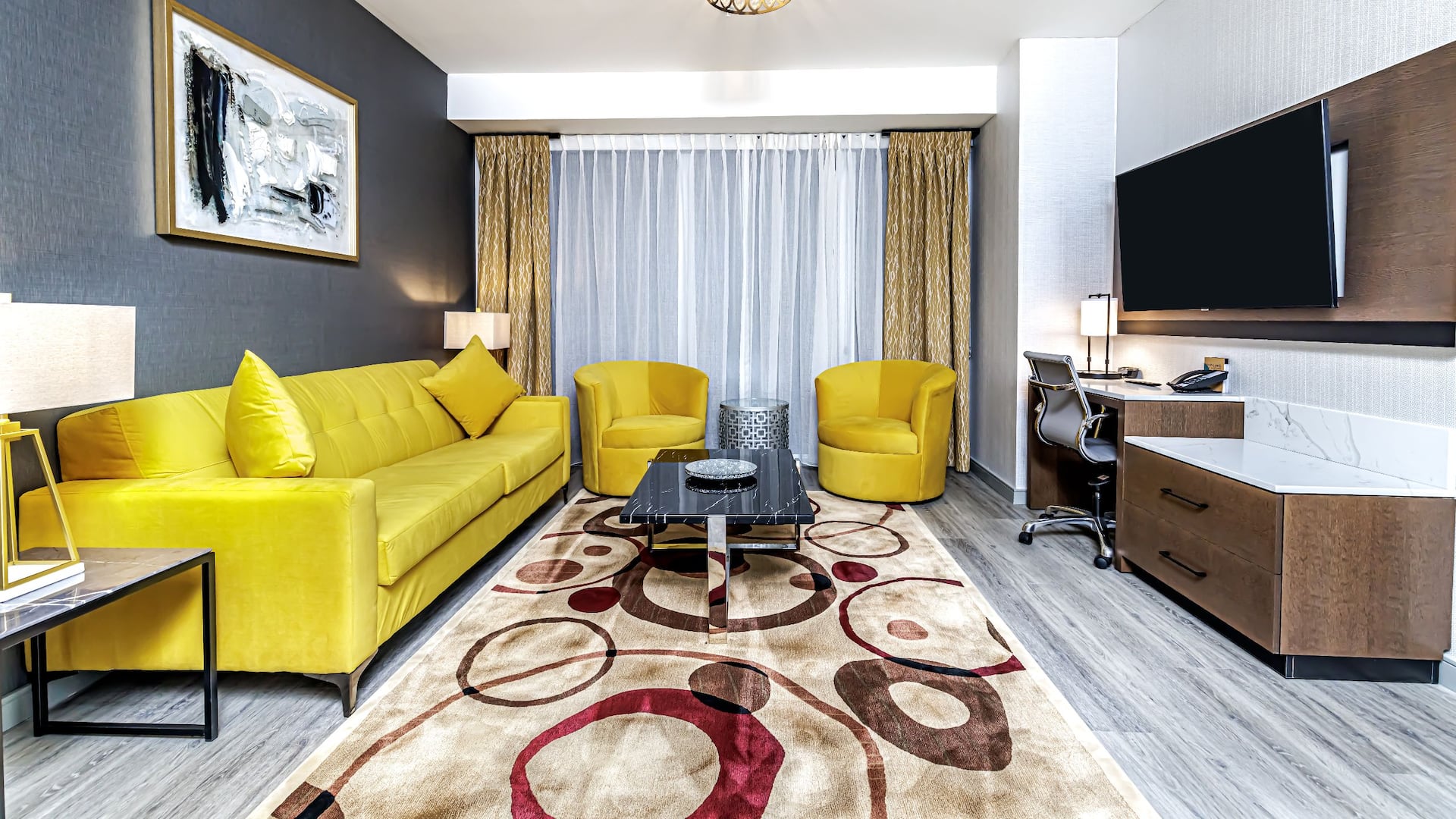 Hyatt Place Toronto / Brampton Suite Living Area Seating Television