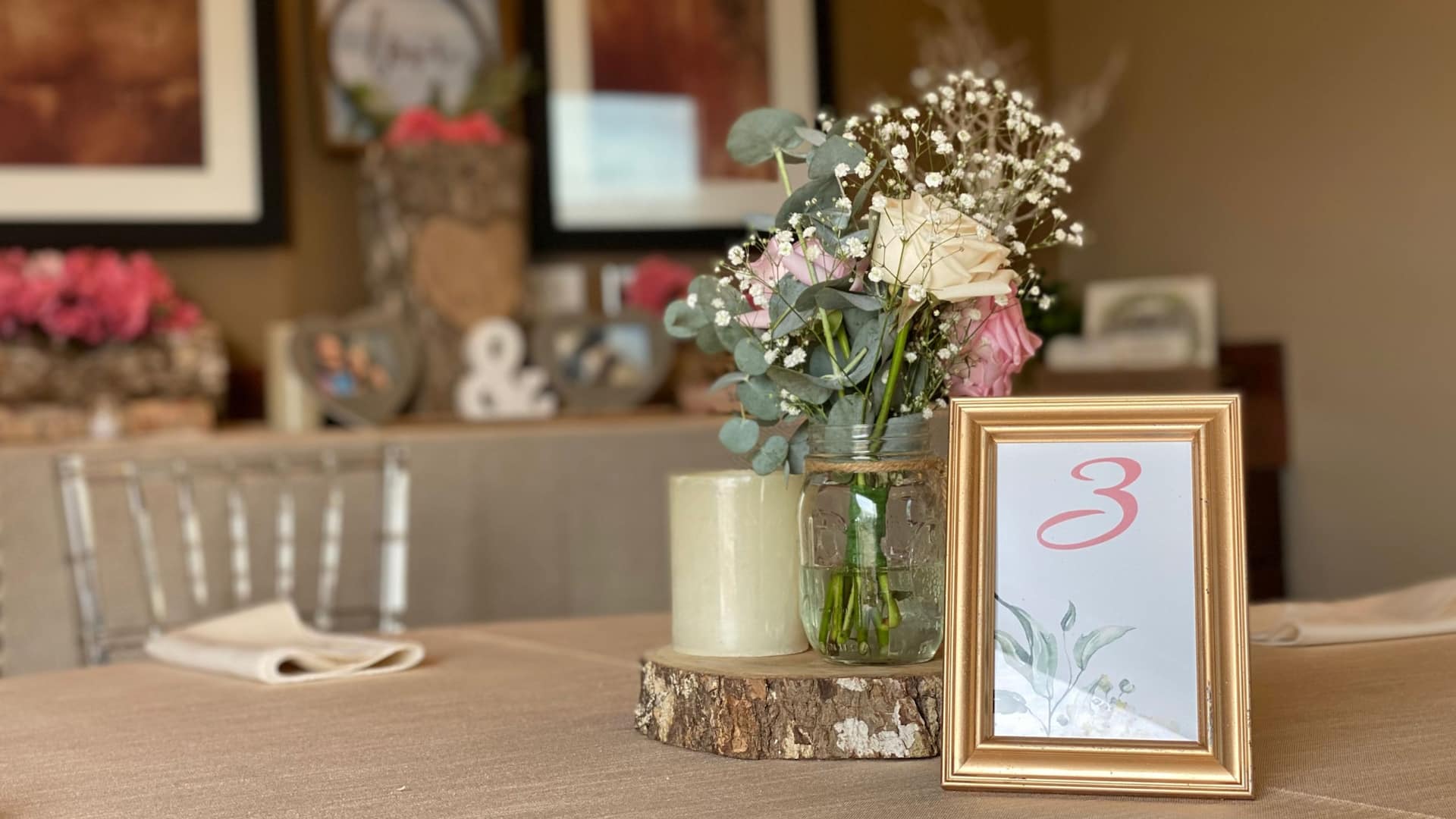 Hyatt Place San Jose/Pinares Wedding Reception Table Number Detail