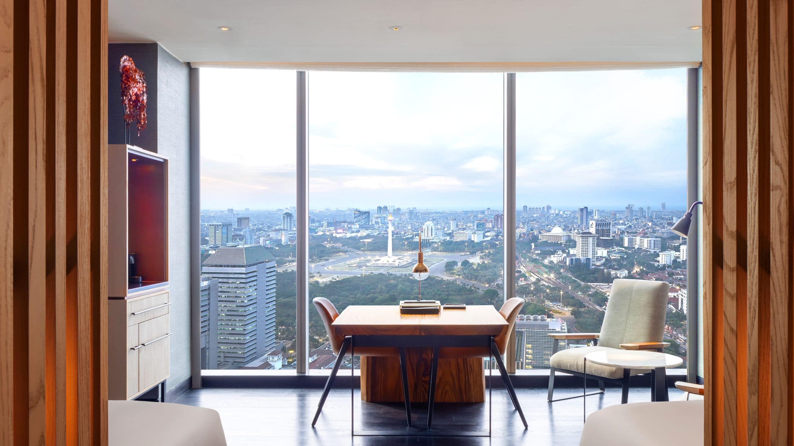 1 of 2 Park Hyatt Jakarta Twin Bed With Monas View