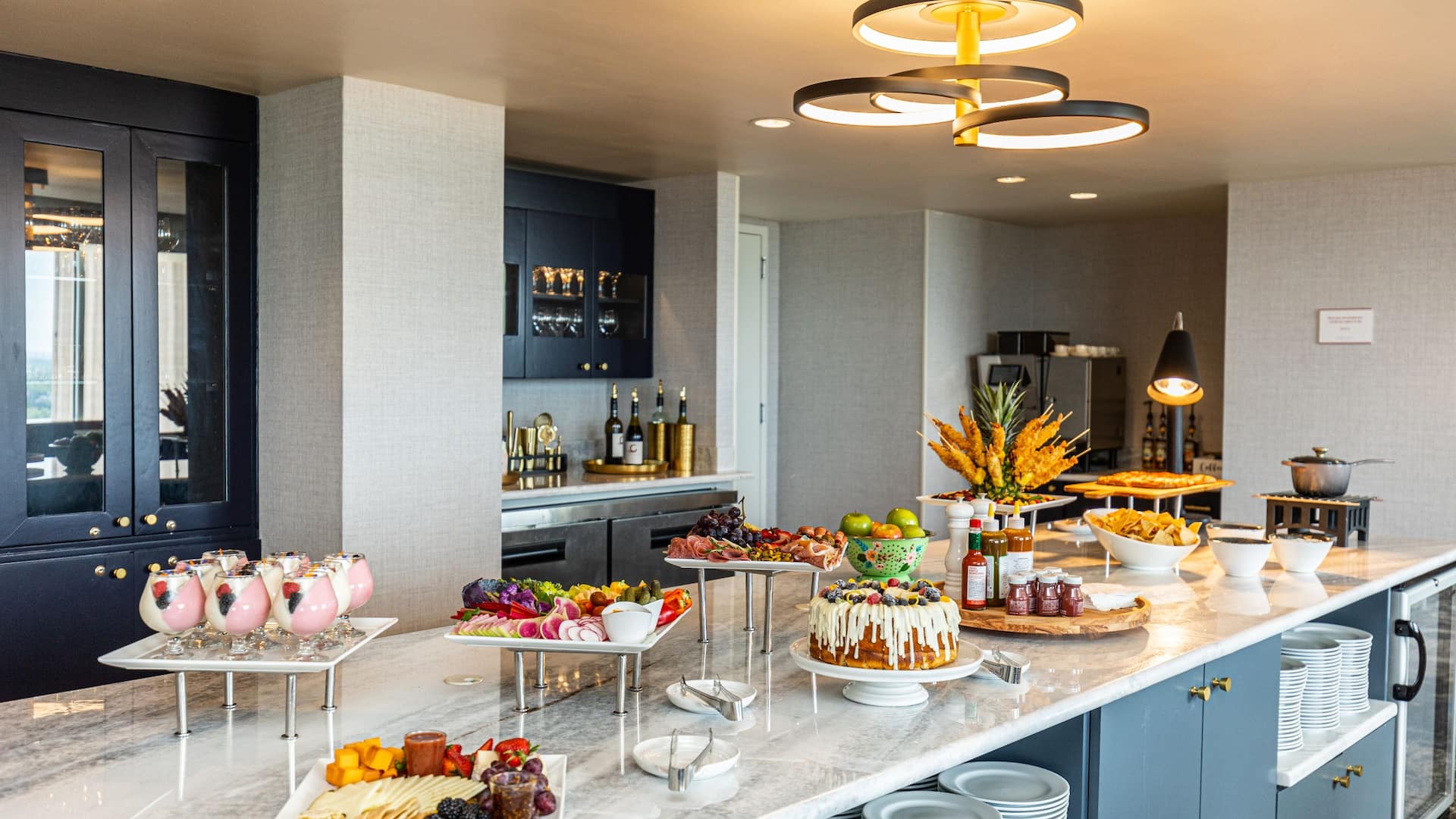 Grand Hyatt San Antonio River Walk Grand Club Buffet Food Layout