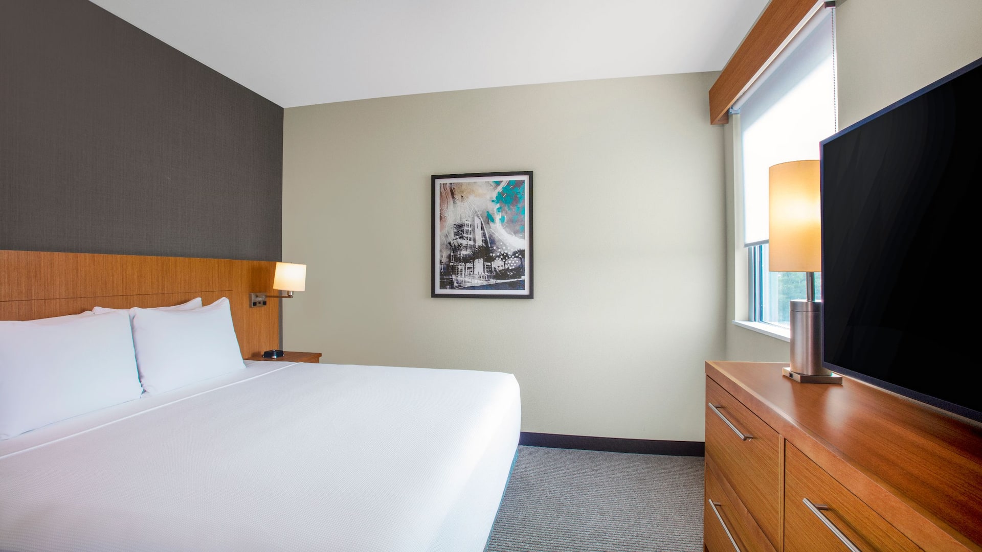 Hyatt Place Titusville / Kennedy Space Center Guestroom Bed Television