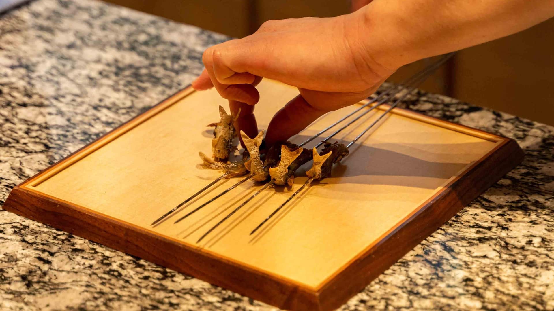 Hyatt Regency Hakone Resort and Spa Dining Room Sushi Charcoal Grilled Young Sweetfish Serving