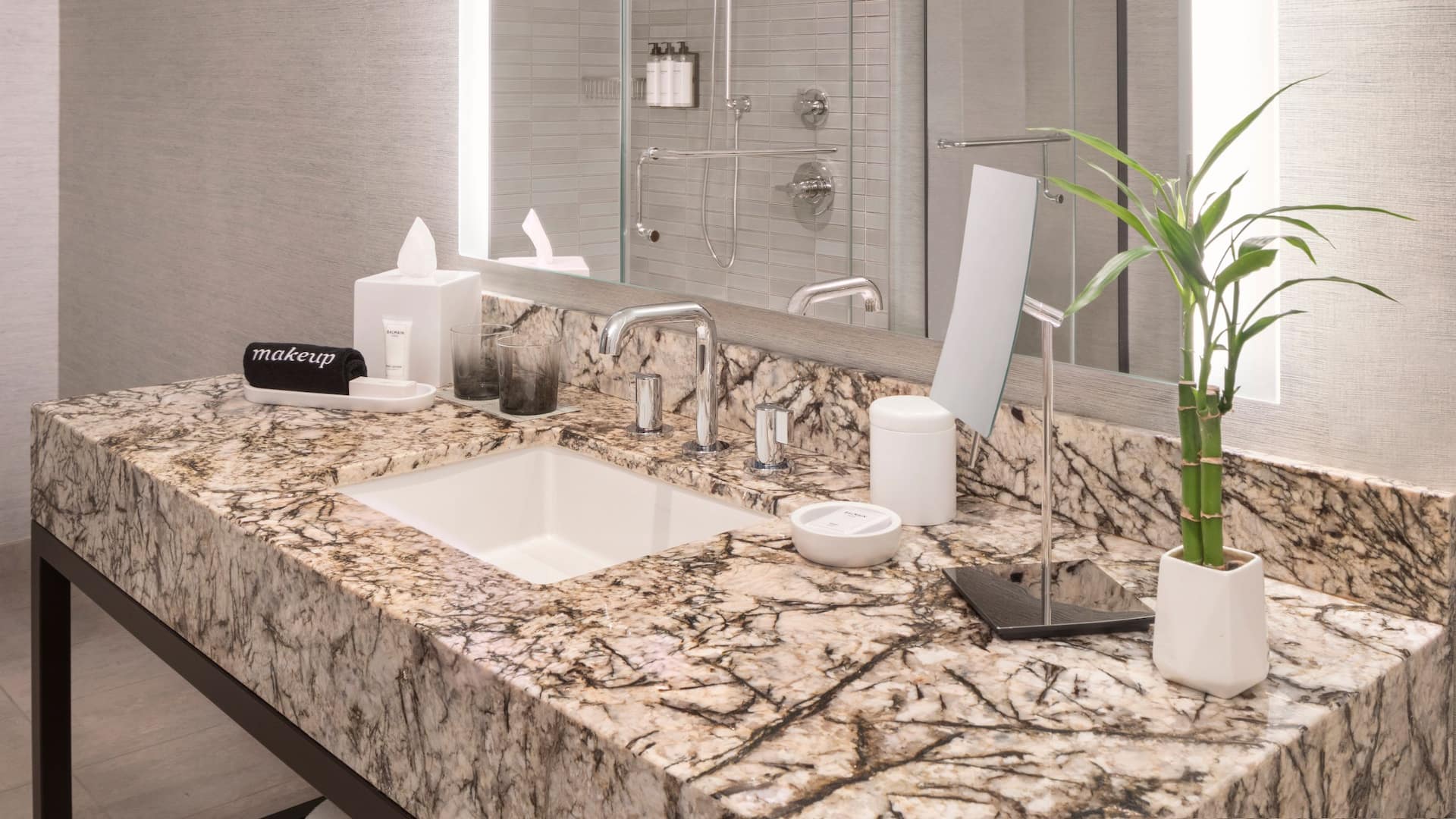 2/4 Grand Hyatt at SFO Bathroom Vanity And Shower