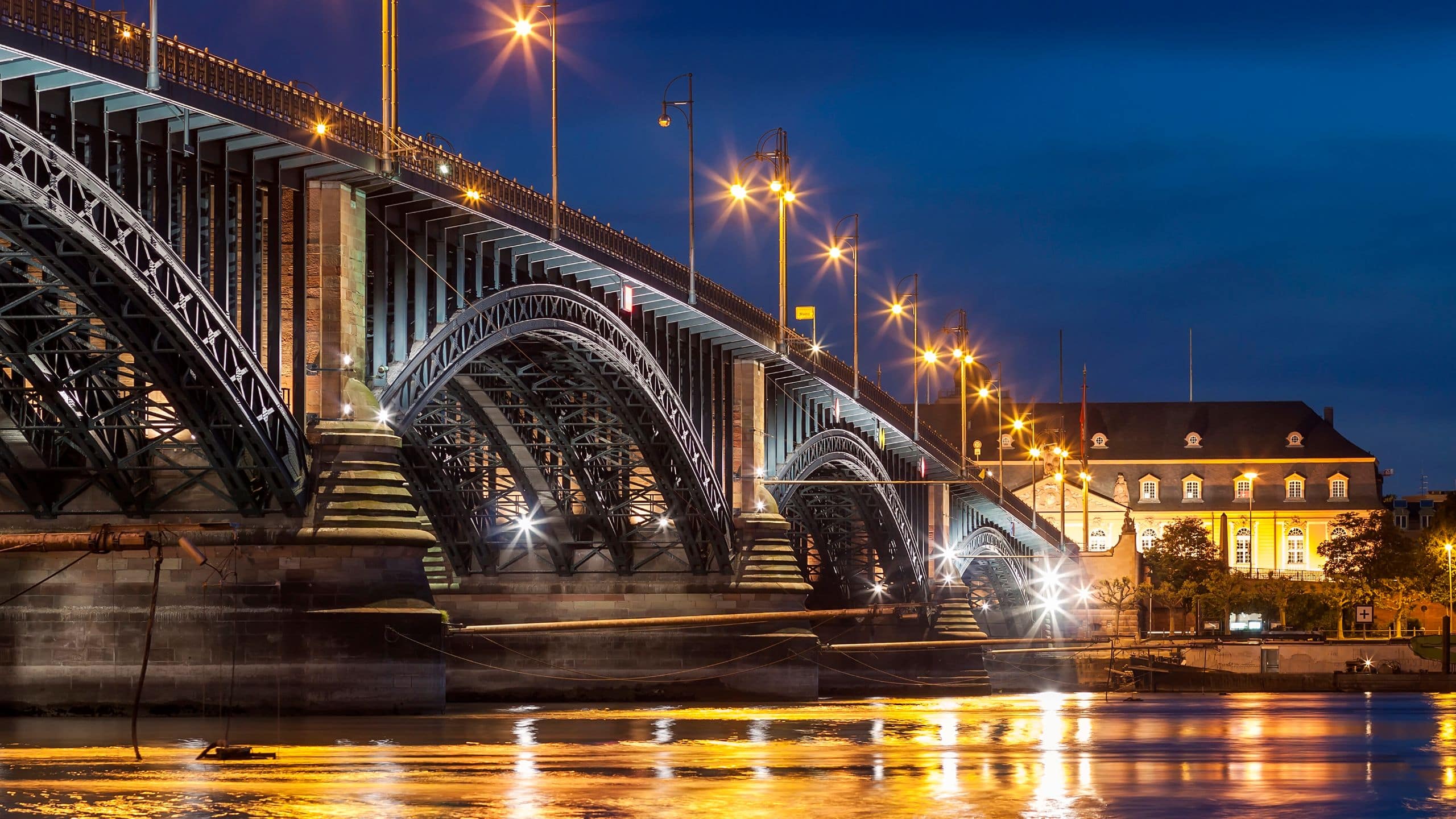 me and all hotel mainz Bridge At Night