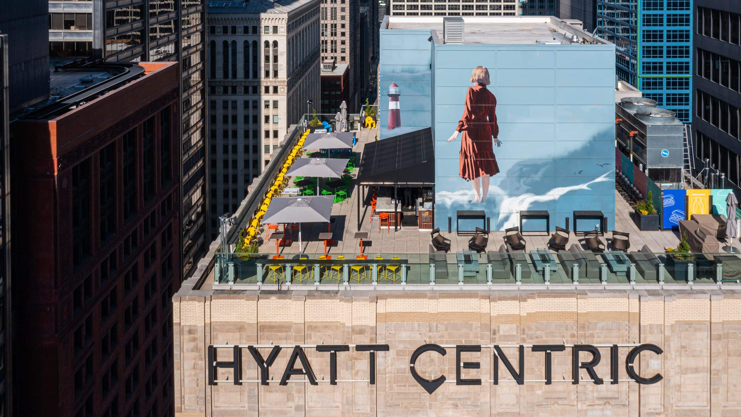 Hyatt Centric The Loop Chicago Aire Aerial View