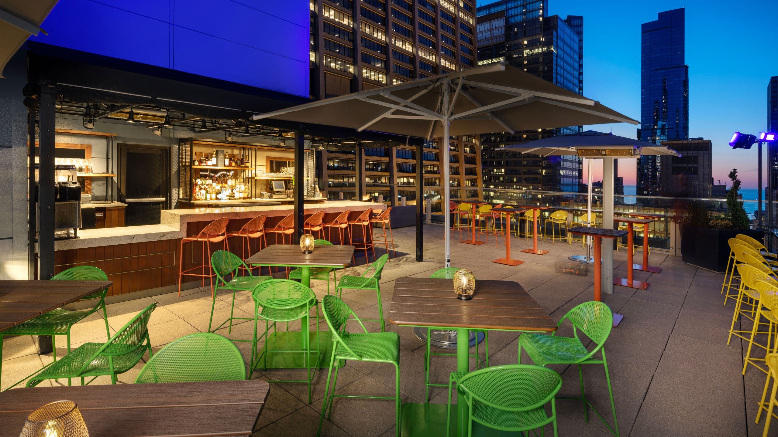 Hyatt Centric The Loop Chicago Aire Rooftop Dusk