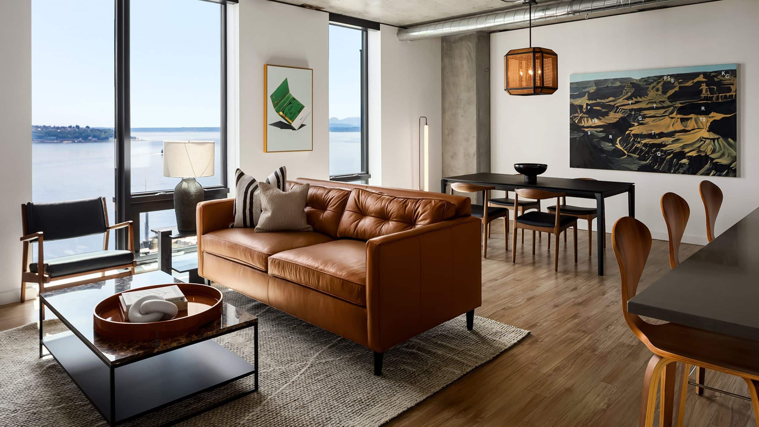 Thompson Seattle North Penthouse Suite Living Room Wide