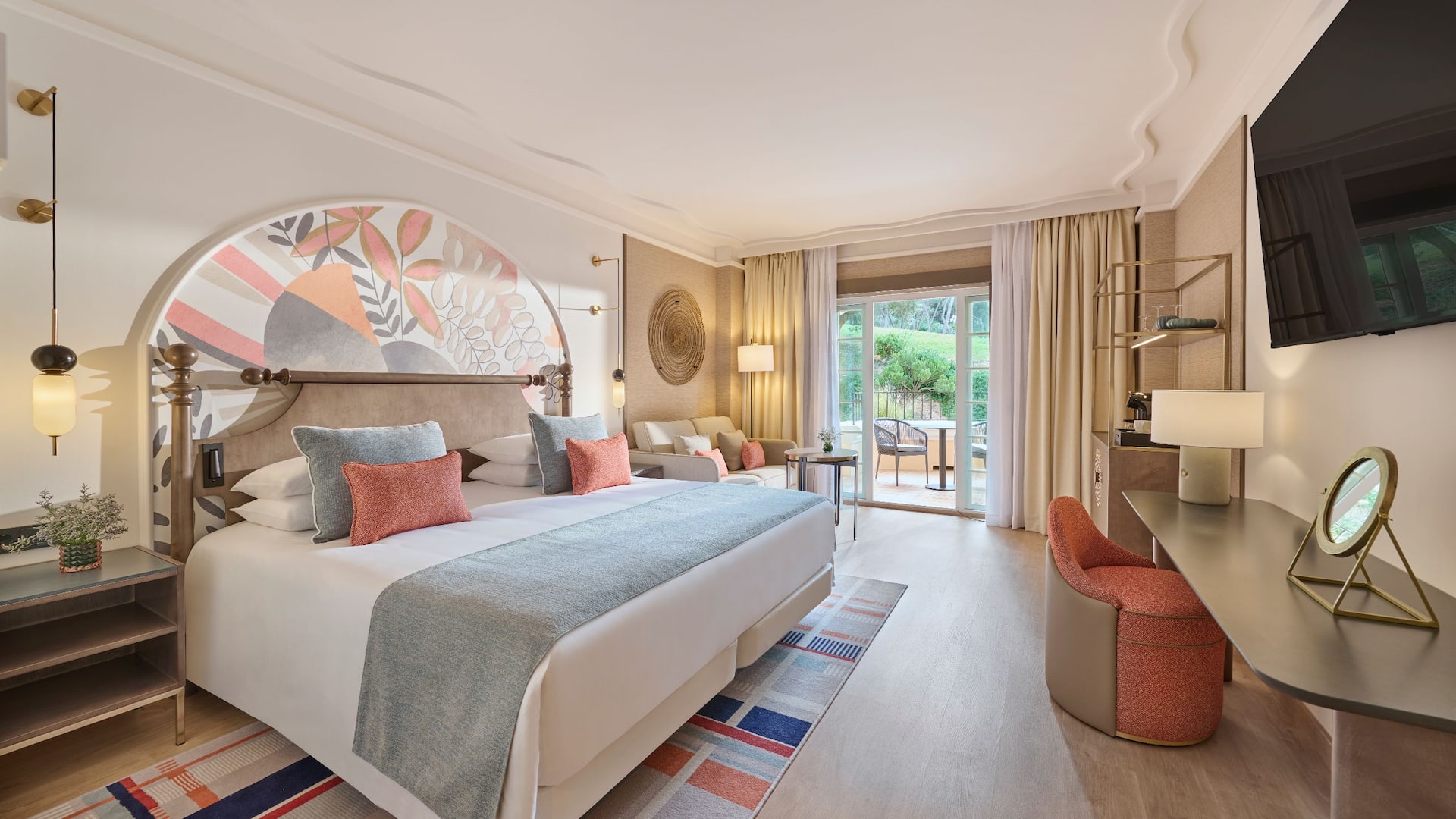 Grand Hyatt La Manga Club Golf & Spa Guestroom King Bed Television Balcony
