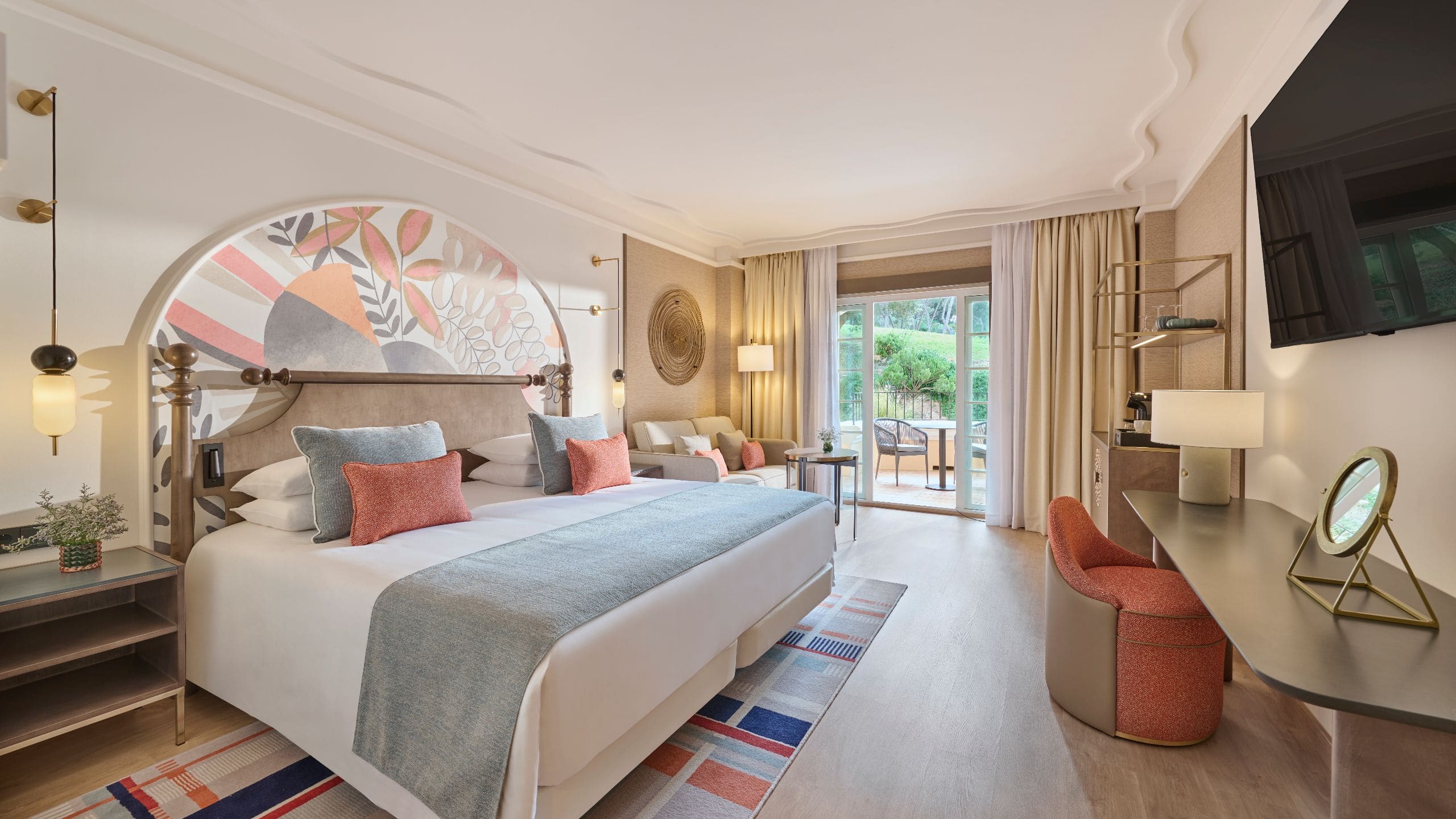 Grand Hyatt La Manga Club Golf & Spa Guestroom King Bed Television Balcony