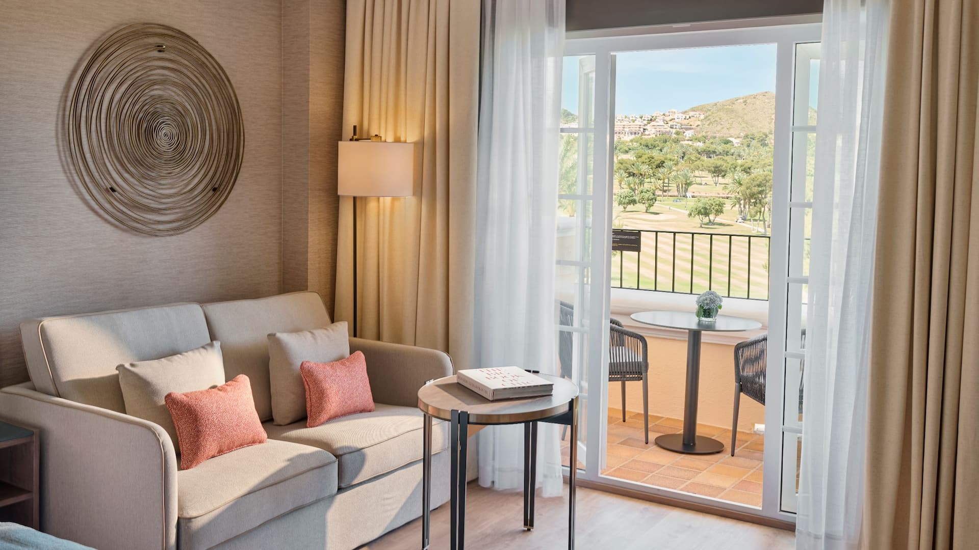 Grand Hyatt La Manga Club Golf & Spa Twin Guestroom Couch Detail Golf View Balcony