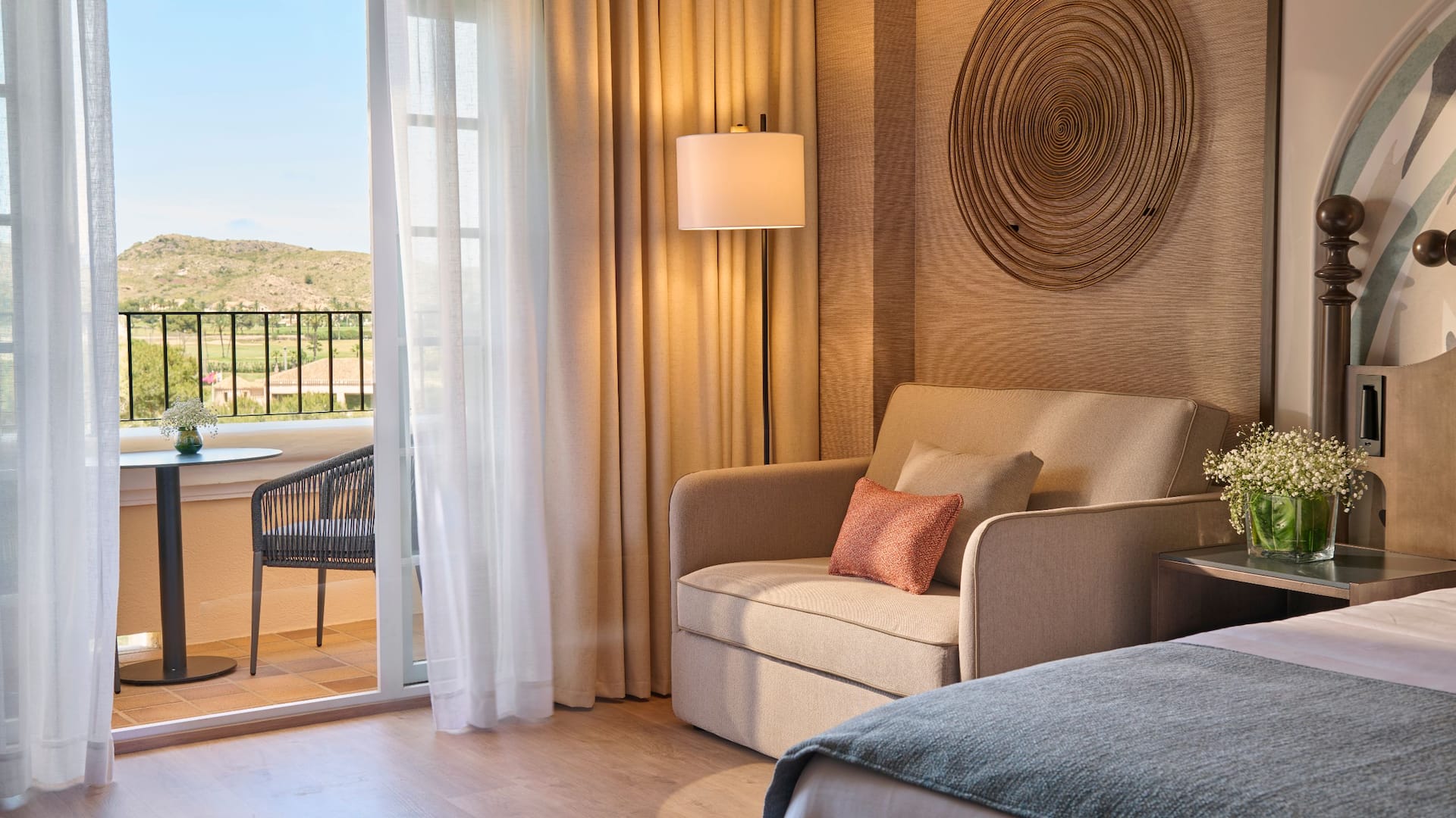 Grand Hyatt La Manga Club Golf & Spa Two Twin Beds Guestroom Couch