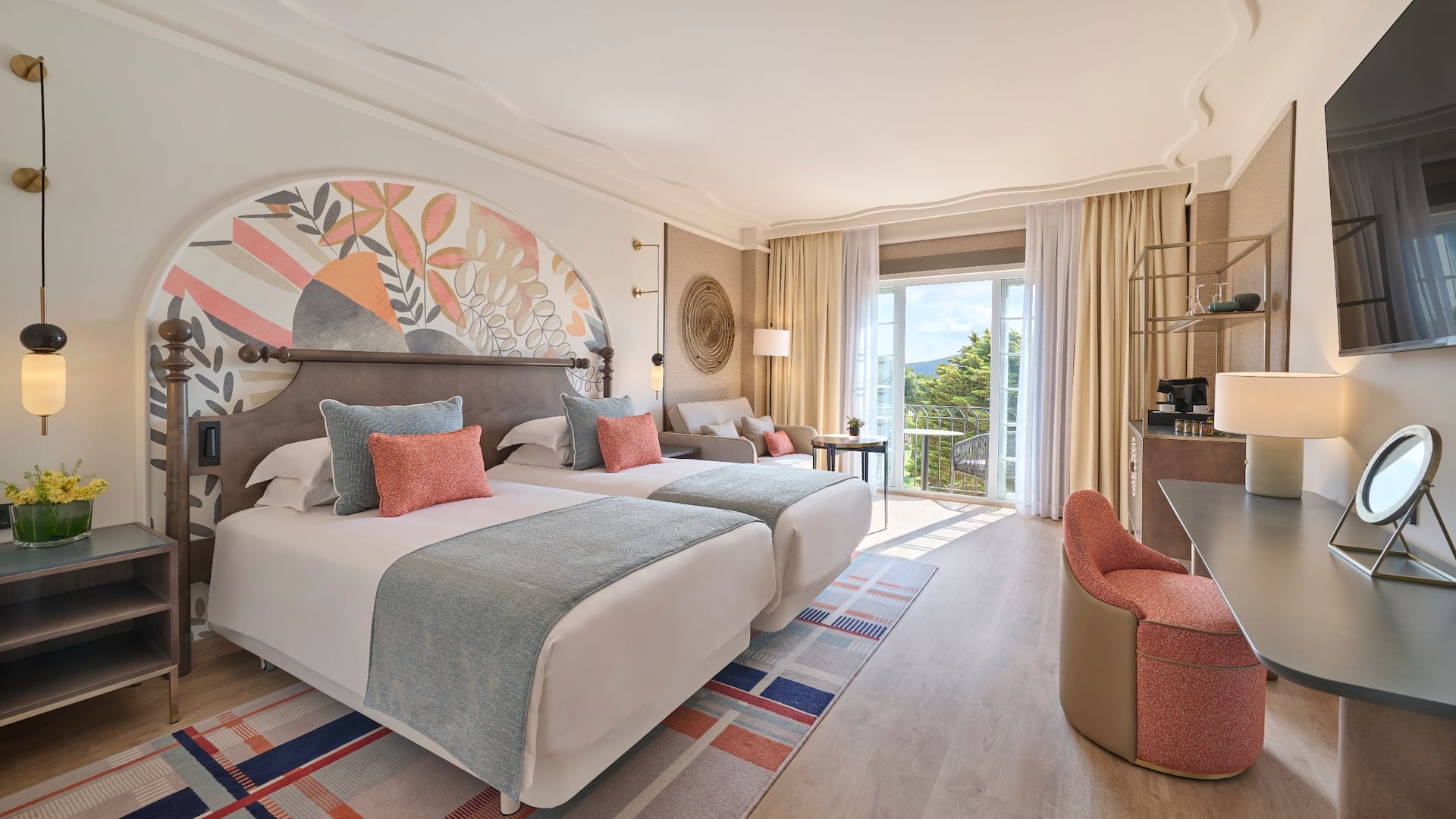 Grand Hyatt La Manga Club Golf & Spa Two Twin Beds Guestroom Seating Balcony