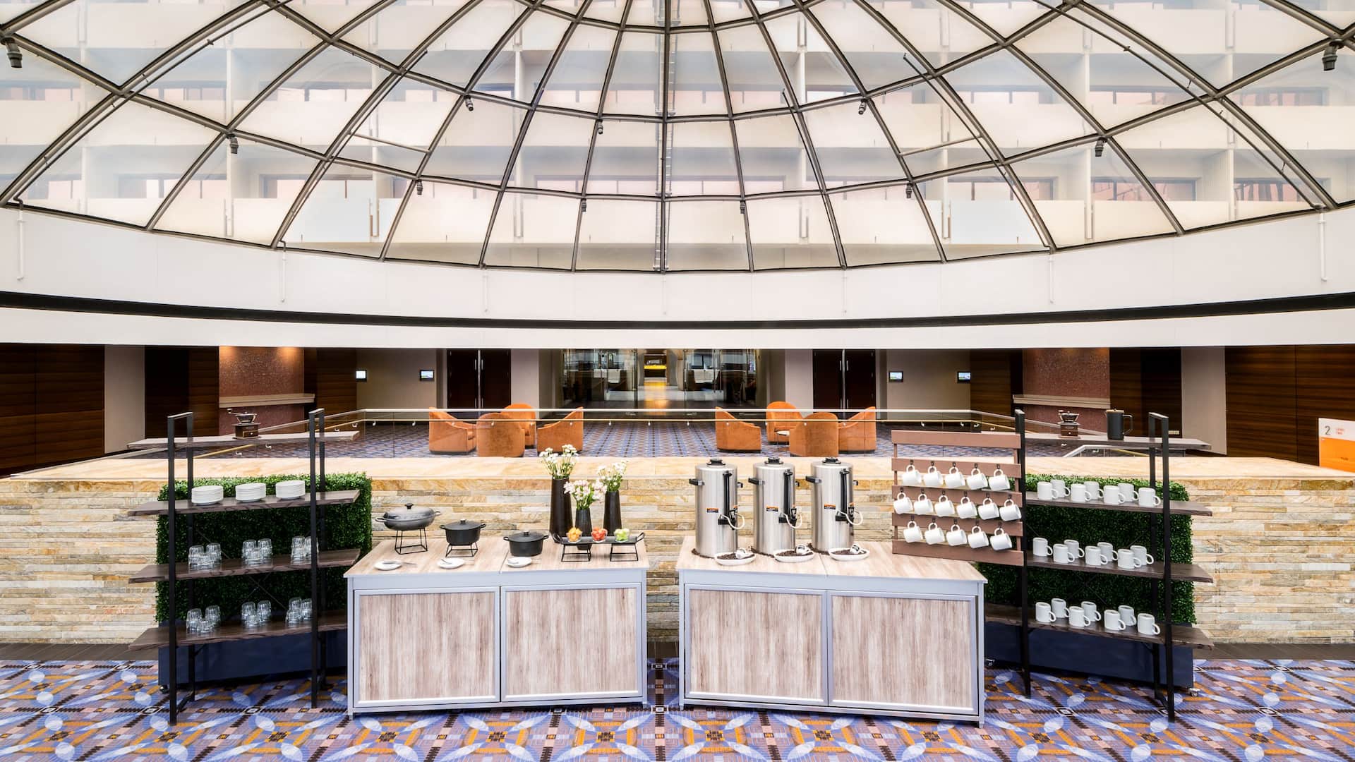 2 of 6 Hyatt Regency O'Hare Chicago UL Conference Center Foyer Buffet Lobby Seating