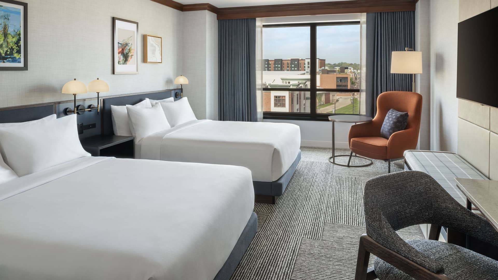 Hyatt Regency Coralville Hotel & Conference Center Two Queens City View Beds