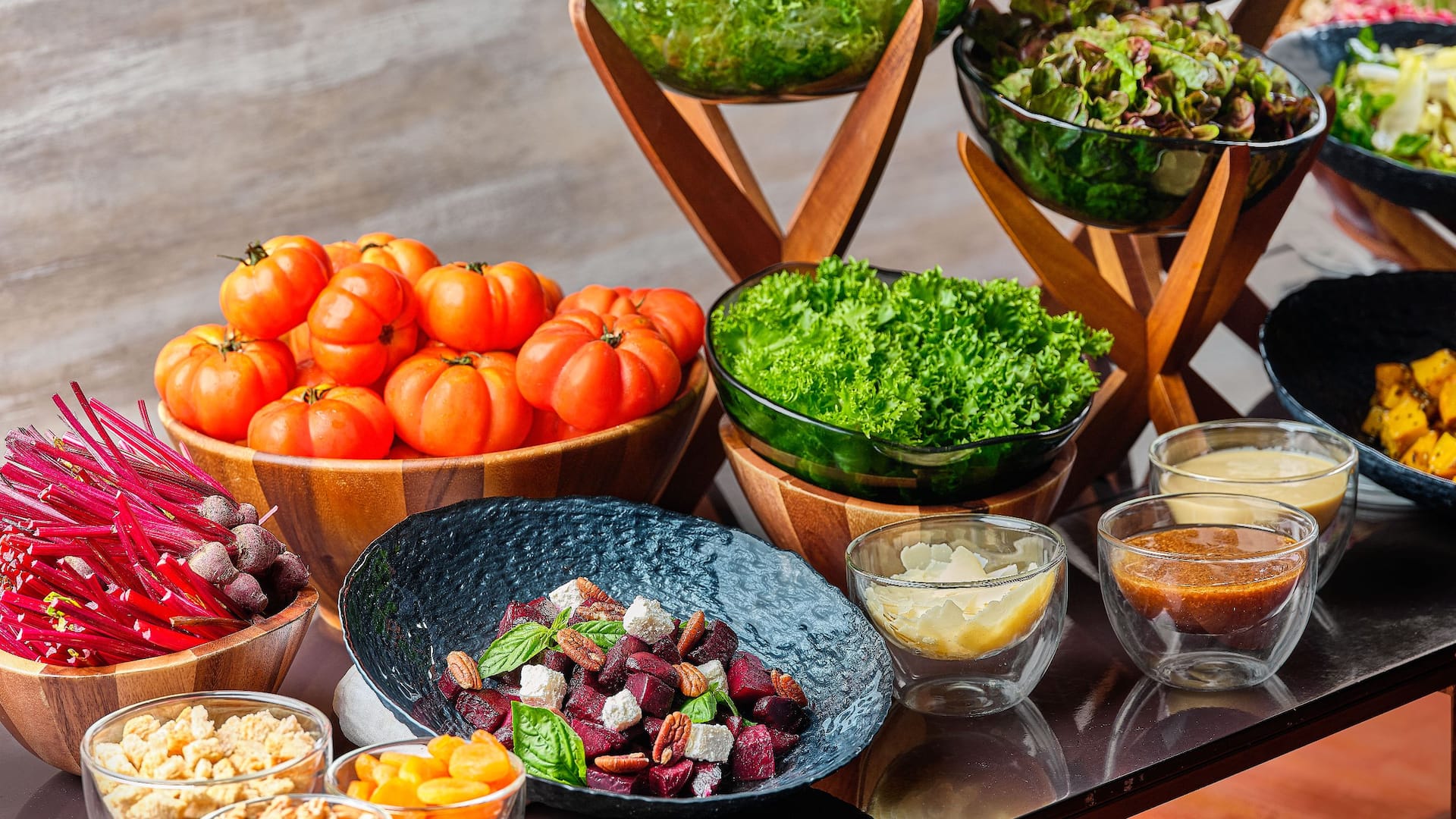 Global Salad Buffet Display